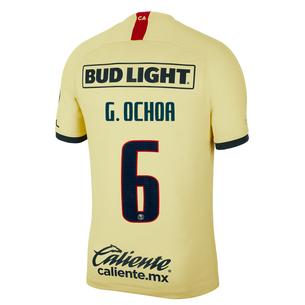 2019/20 Club America G. Ochoa #6 Home Official Nameset、mySite、bottomscart