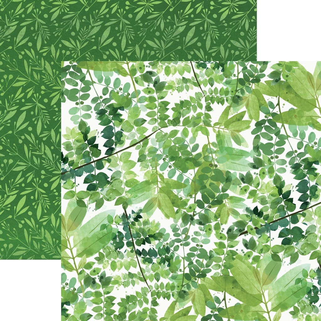  Scrapbook Paper - Green Watercolor Leaves、mySite、ghnorth