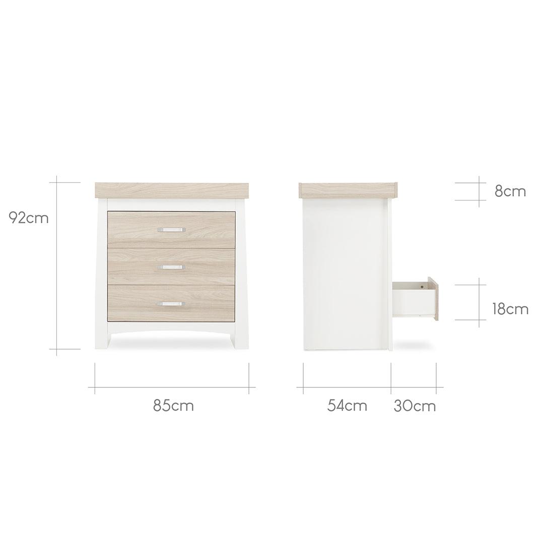  CuddleCo Ada 3-Drawer Dresser - White/Ash、mySite、merchandisen