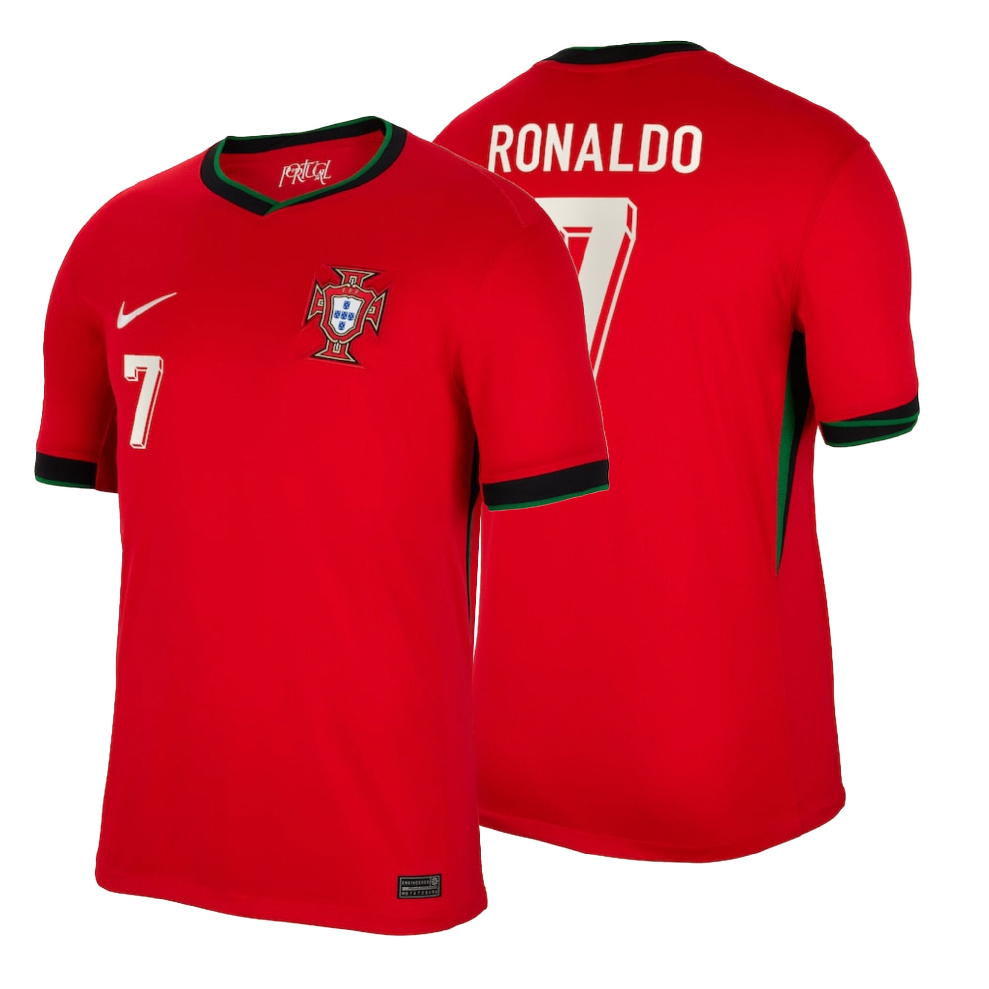 Nike Men's Portugal 2024/25 Home Jersey w/ Ronaldo #7 Printing、mySite、bottomscart