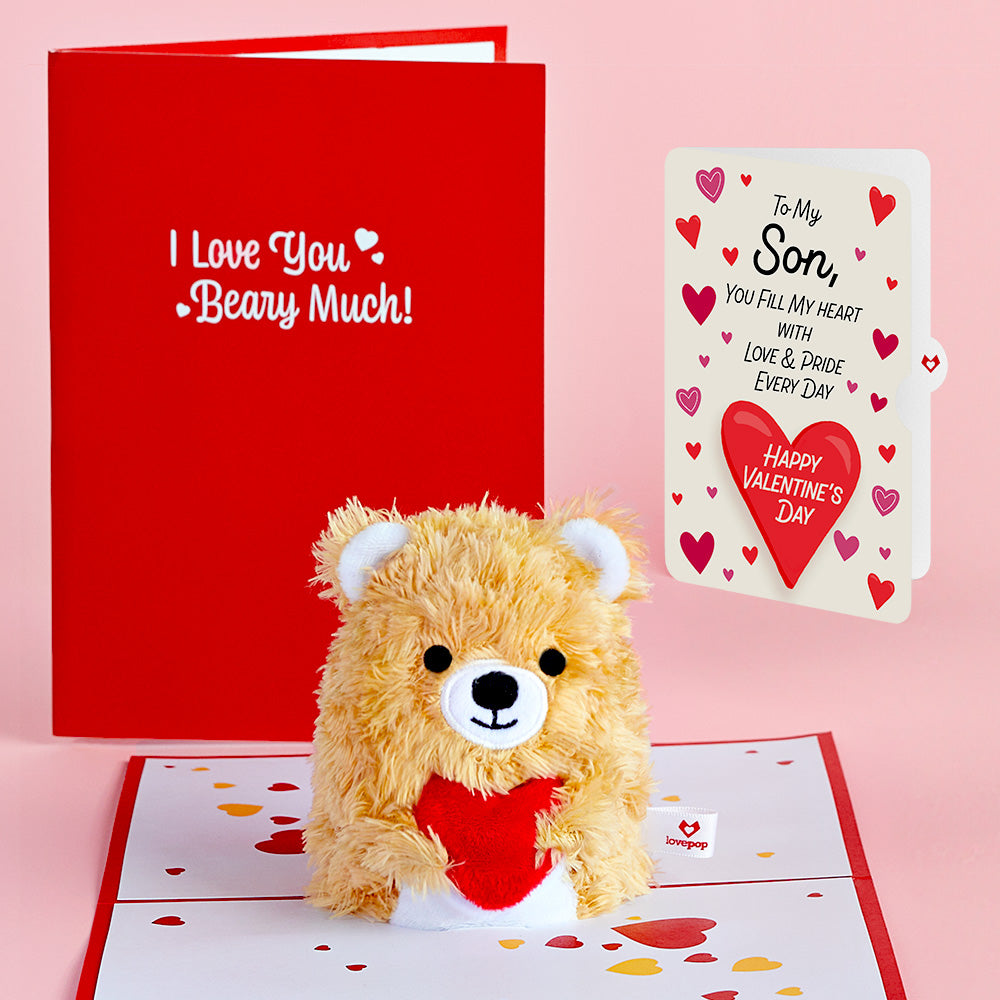 You're The Beary Best Valentine Plushpop Card and Sentiment Set for Son、mySite、solidvoid