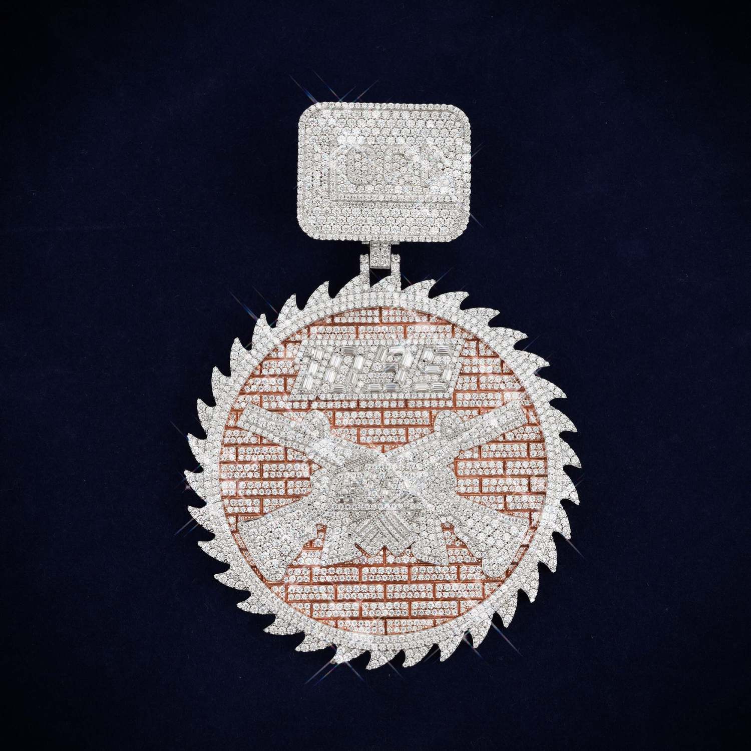 AK Custom Moissanite Circle Pendant 14K Gold、mySite、hinf8tx79