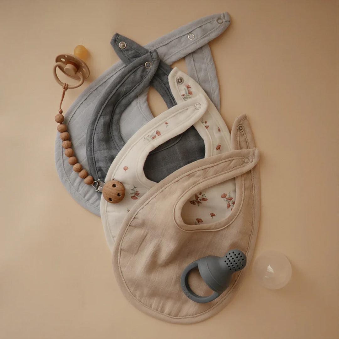  Mushie Muslin Bib | 2-Pack - Tradewinds/Baby Blue、mySite、merchandisen
