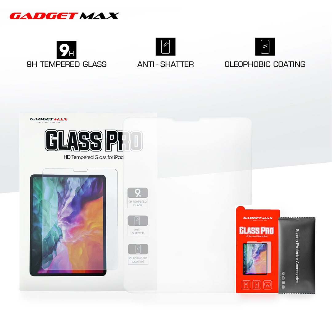 GADGET MAX GLASS IPAD PRO 12.9 HD TEMPERED GLASS (2020/2021) (CLEAR) (766666)、mySite、fannypackpong