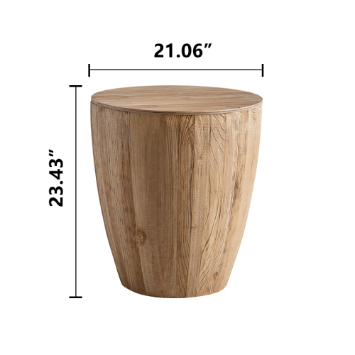 31.50"Vintage Style Bucket Shaped Coffee Table for Office, Dining Room and Living Room(Same SKU:W757P170149)、、xpatfood