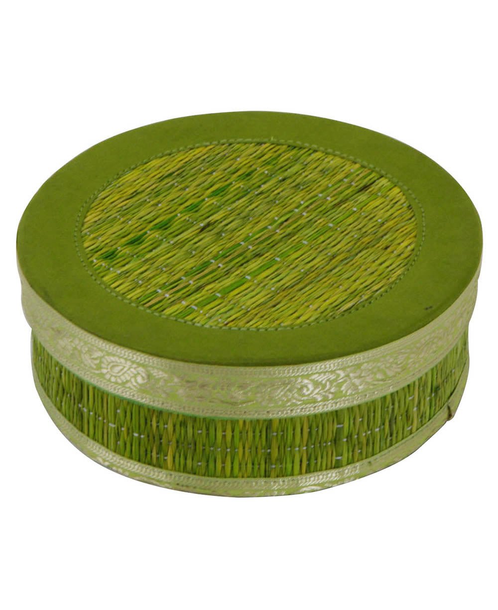 Indian Border Decorative Seagrass Storage Box、mySite、topwebapps
