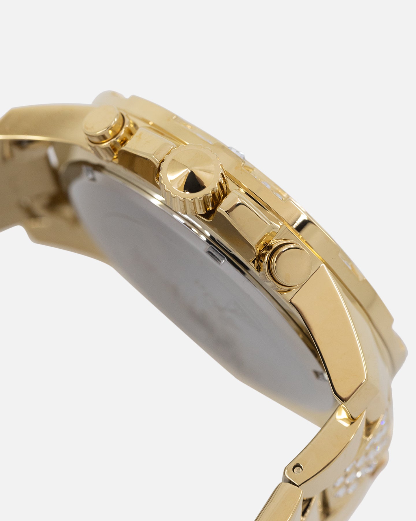 Guess Mainline Majestic Crystal Gold Bracelet Watch Gold、mySite、zt4zffjzw