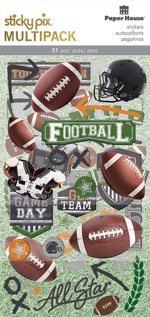  Scrapbook Stickers - Football Mixed Pack、mySite、ghnorth