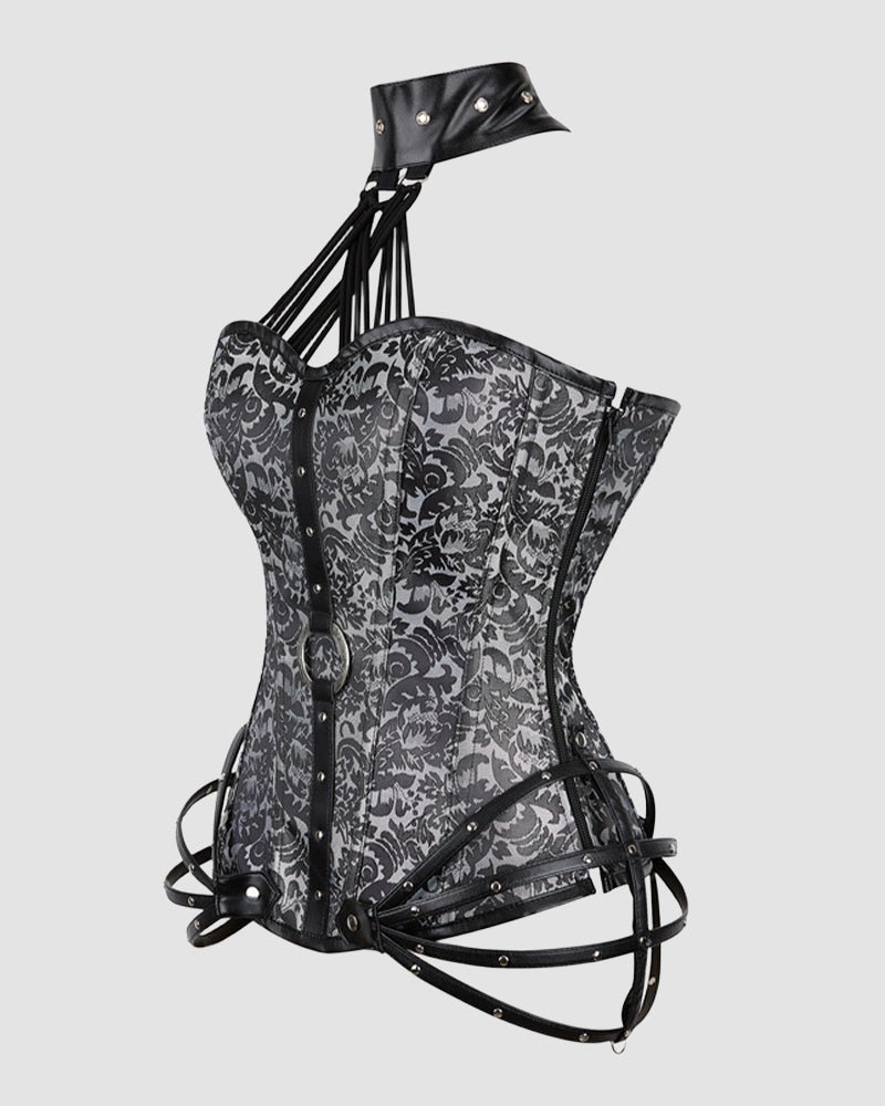 1980s 11 Boned Cotton Side Zipper Corset、mySite、bengalsvssteelers