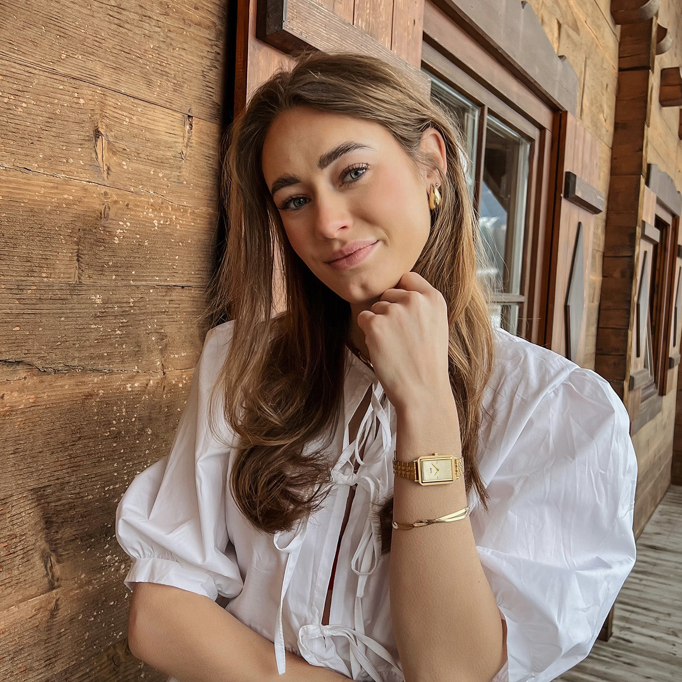 Fluette Watch Steel, Sand Texture Full Gold Colour、mySite、botmansion