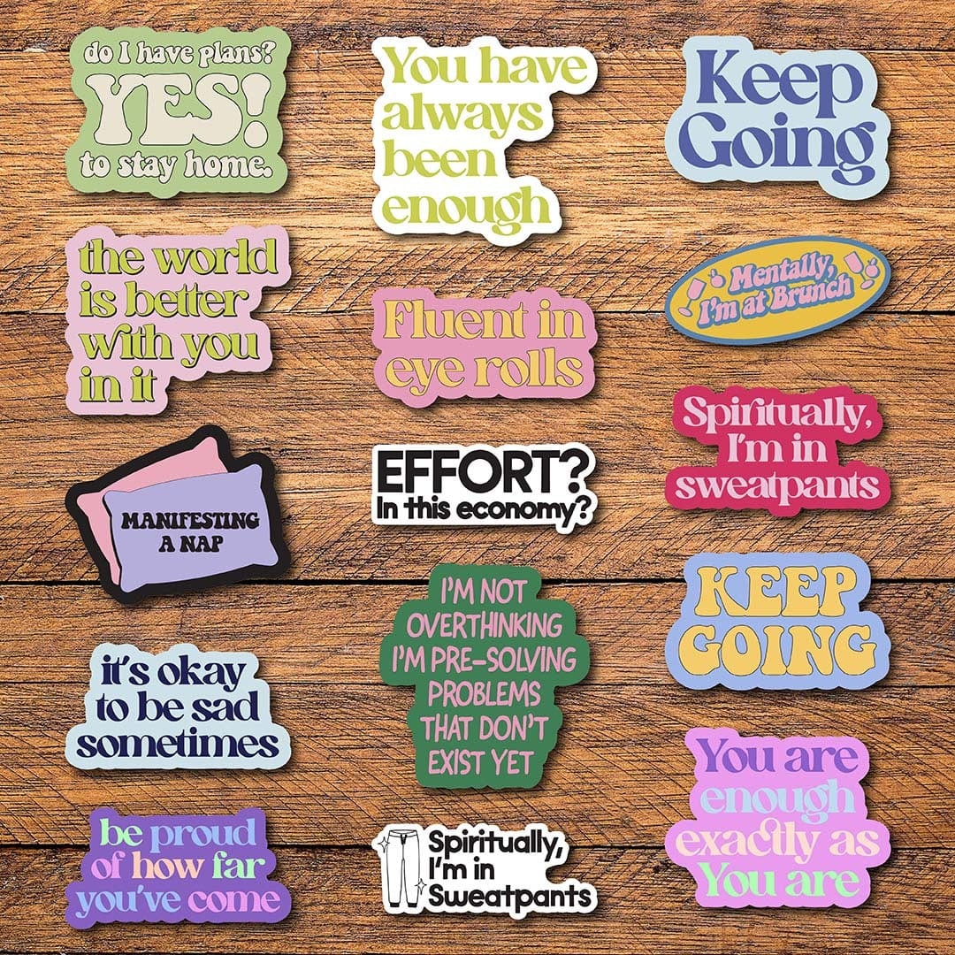  Trendy Phrases Stickers 15 Pack、mySite、ghnorth