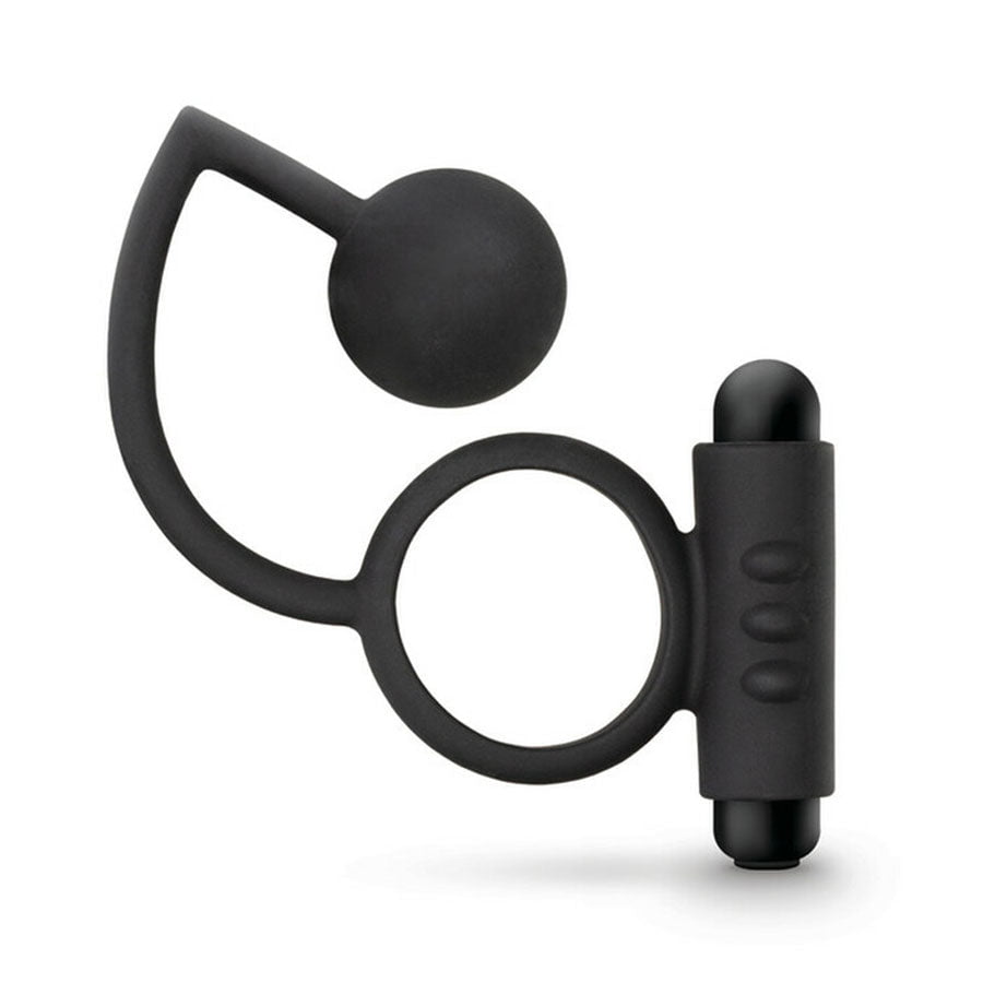 Anal Adventures Platinum Silicone Anal Ball with Vibrating Cock Ring by Blush Novelties、mySite、bottomscart