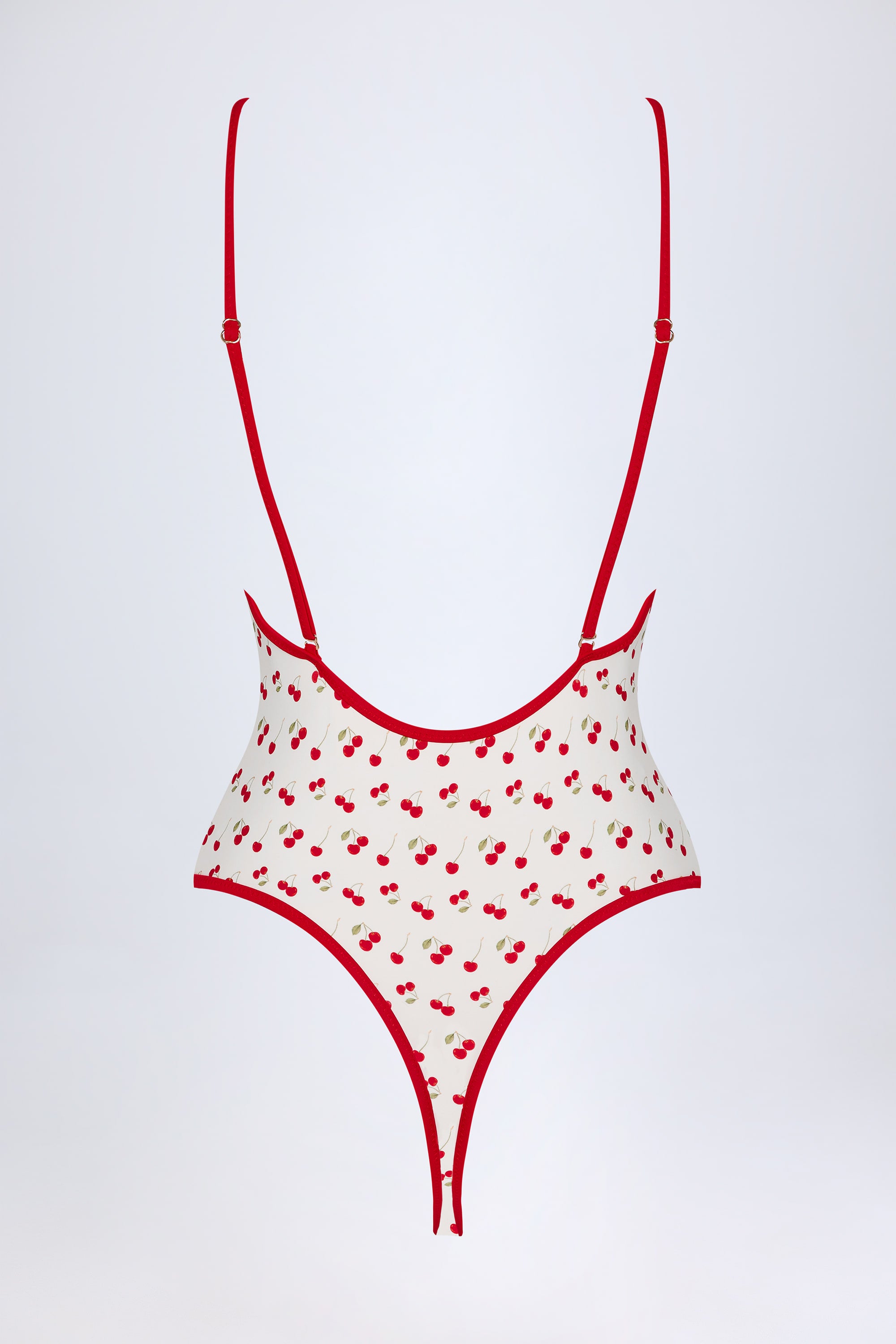  Charm-Detail Cross-Back Swimsuit in Cherry Print、mySite、sugarbowlscore