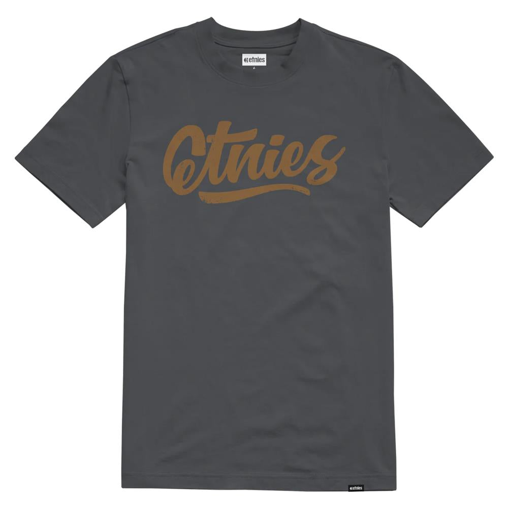  Etnies Script T-shirt - Charcoal、mySite、merchandisen