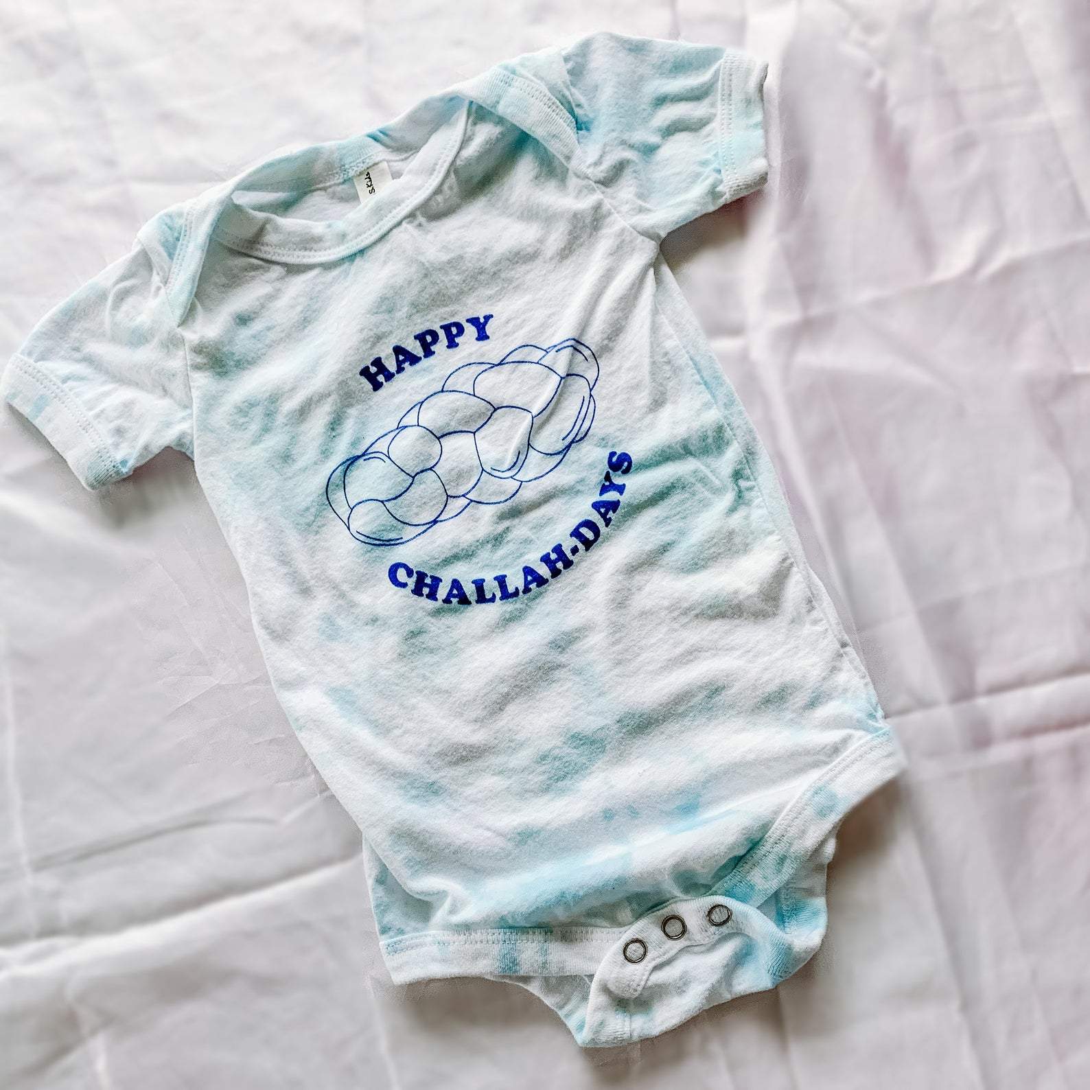Happy Challah Days Tie Dye Baby Onesie、mySite、topwebapps