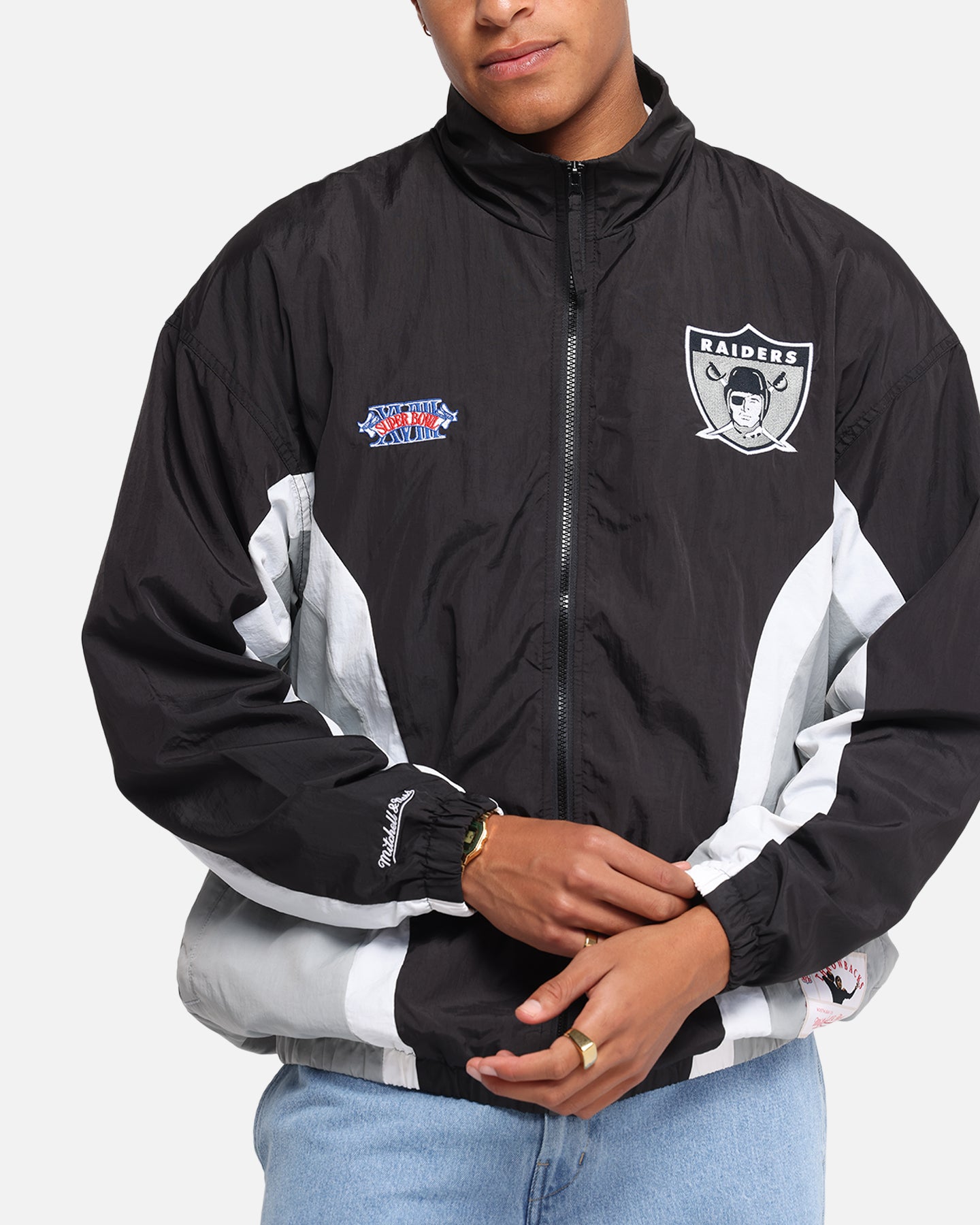 Mitchell & Ness Las Vegas Raiders Nylon Track Jacket Black/Grey、mySite、zt4zffjzw