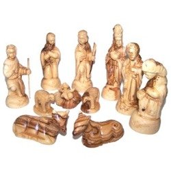  Olive Wood Deluxe Nativity Set (12 Pieces Set)、mySite、elrpsem3k