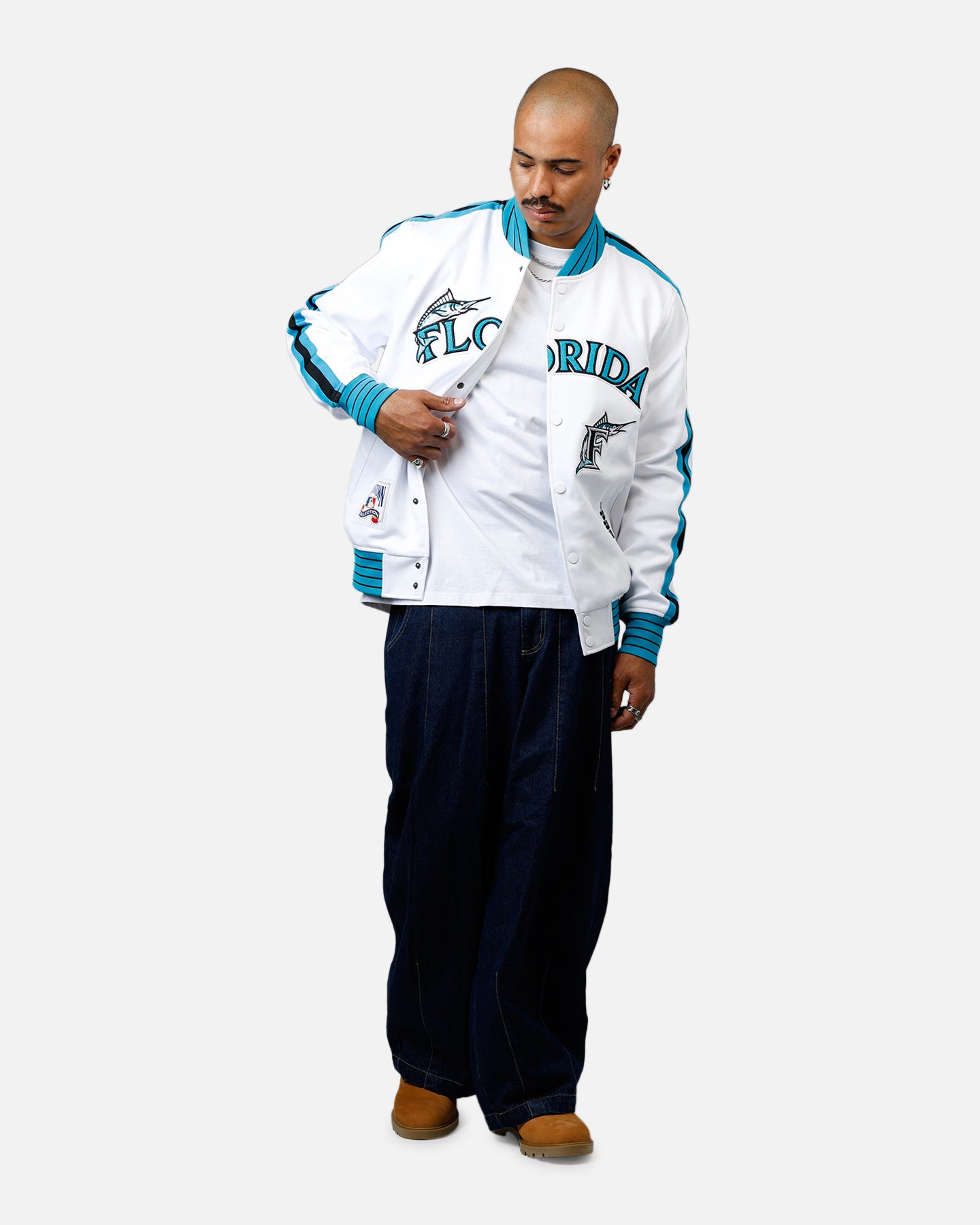 Pro Standard Florida Marlins Double Knit Jacket White、mySite、zt4zffjzw