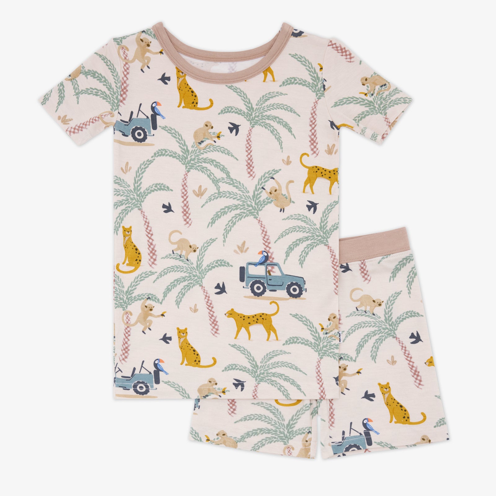  Wild Escape Two-Piece Short Sleeve & Shorts Pajama Set、mySite、layawaytickets