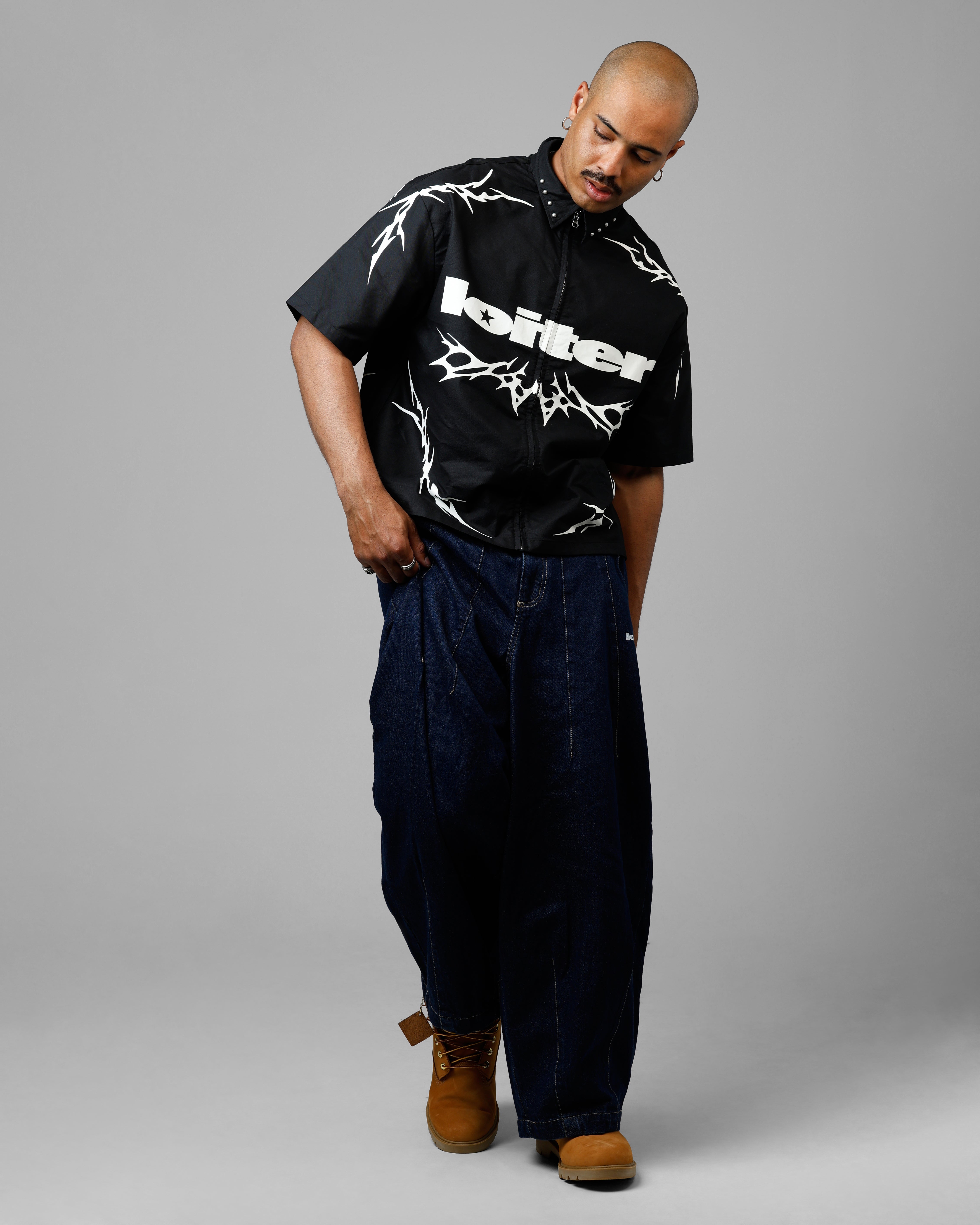 Loiter Cyber Zip V2 T-Shirt Black、mySite、zt4zffjzw