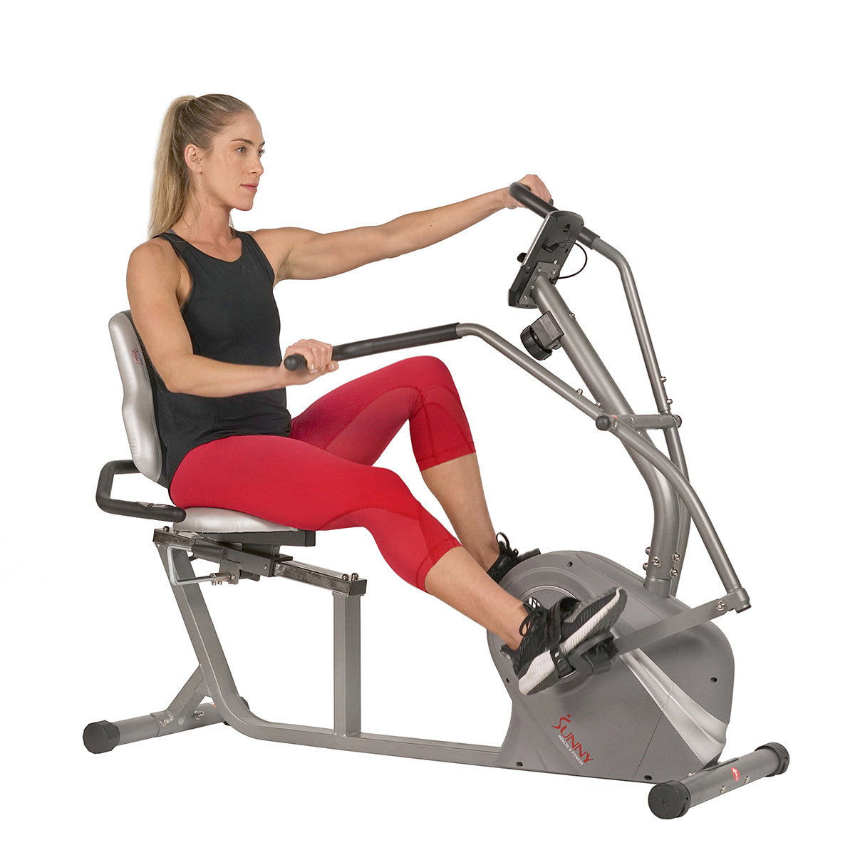  Stationary Cross Trainer Recumbent Bike with Arms Exerciser、mySite、ghnorth