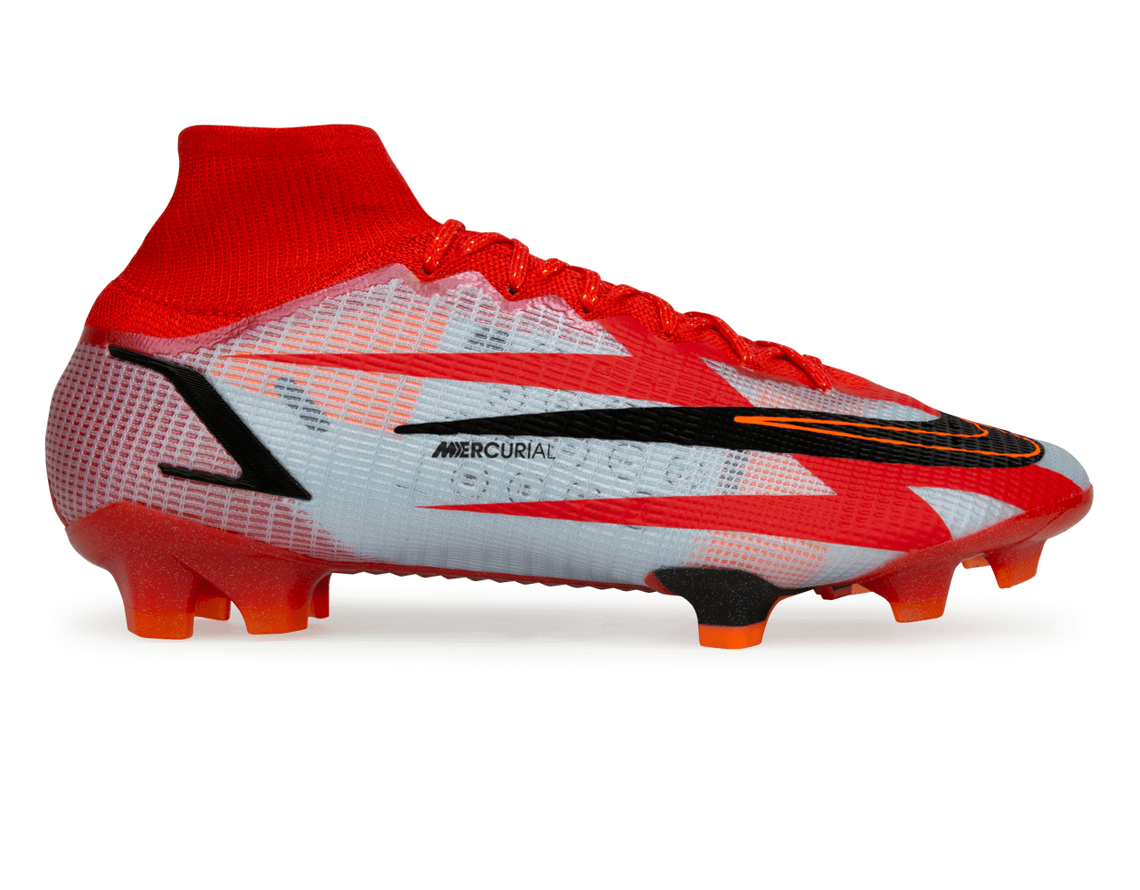 Nike Men's Mercurial Superfly 8 Elite CR7 FG/MG Chile Red/White、mySite、noshort