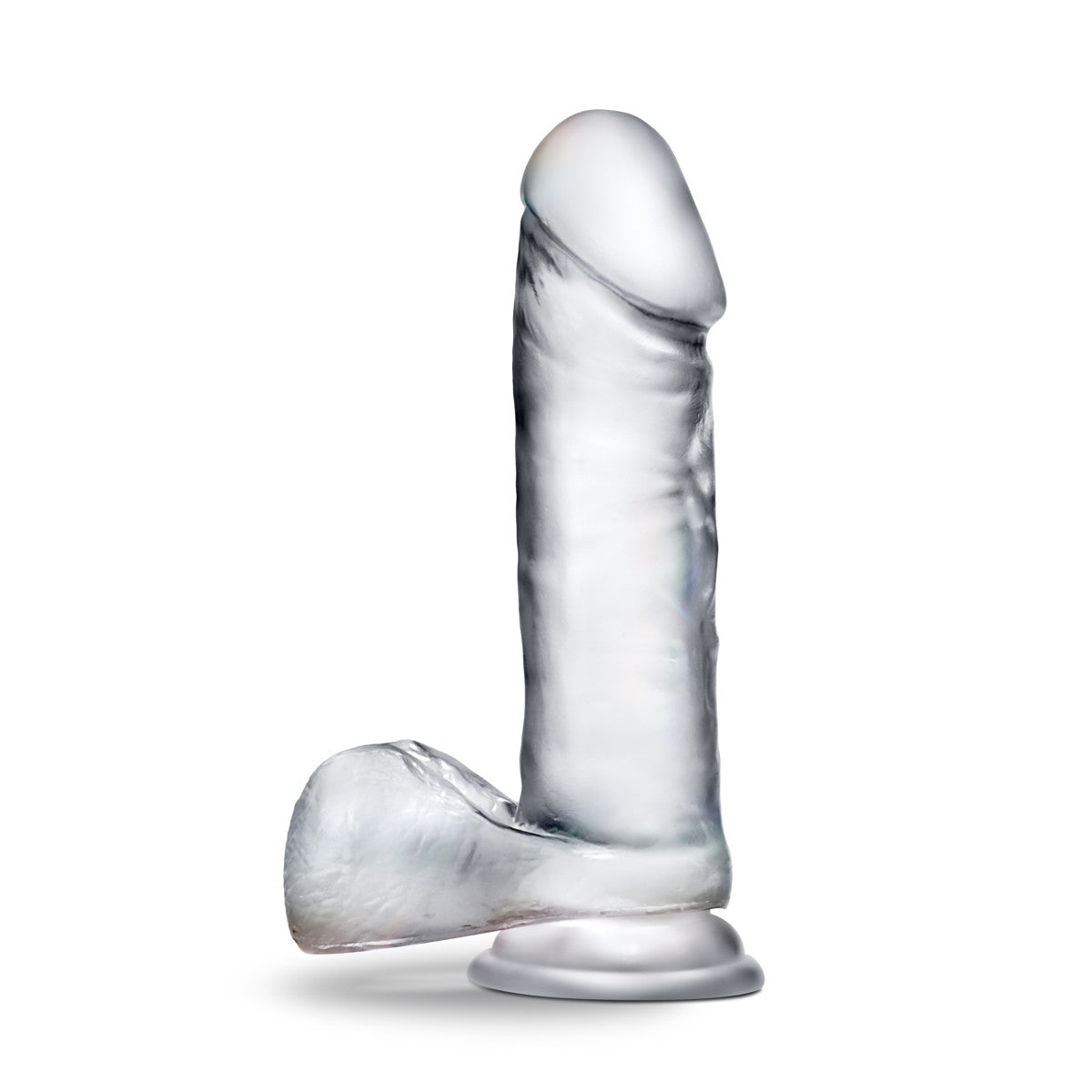 B Yours Diamond By Blush® | Glimmer Realistic Clear 8-Inch Long Dildo With Balls & Suction Cup Base、mySite、bottomscart