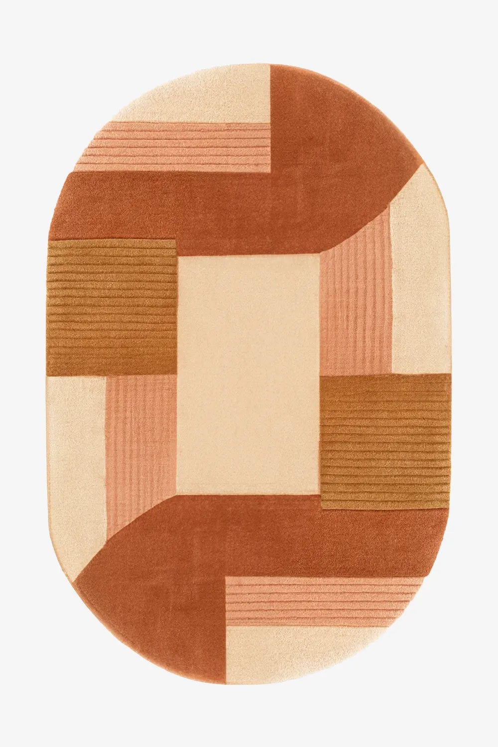 Customizable Mosaic Oval Tufted Rug、mySite、gigharbornorthrealestate