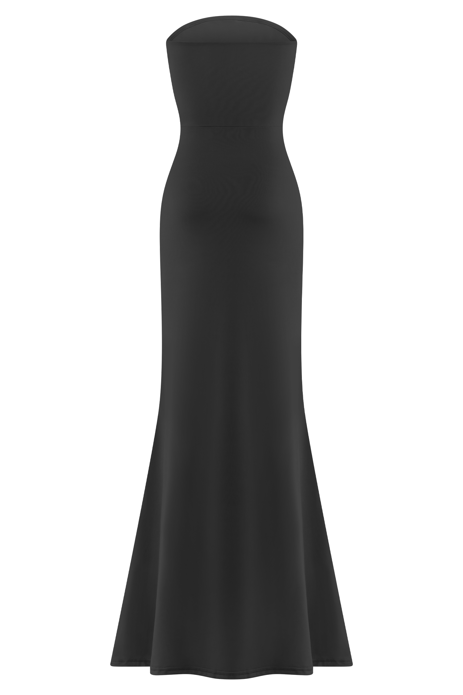 Madison Strapless Slinky Maxi Dress - Black、mySite、solidvoid