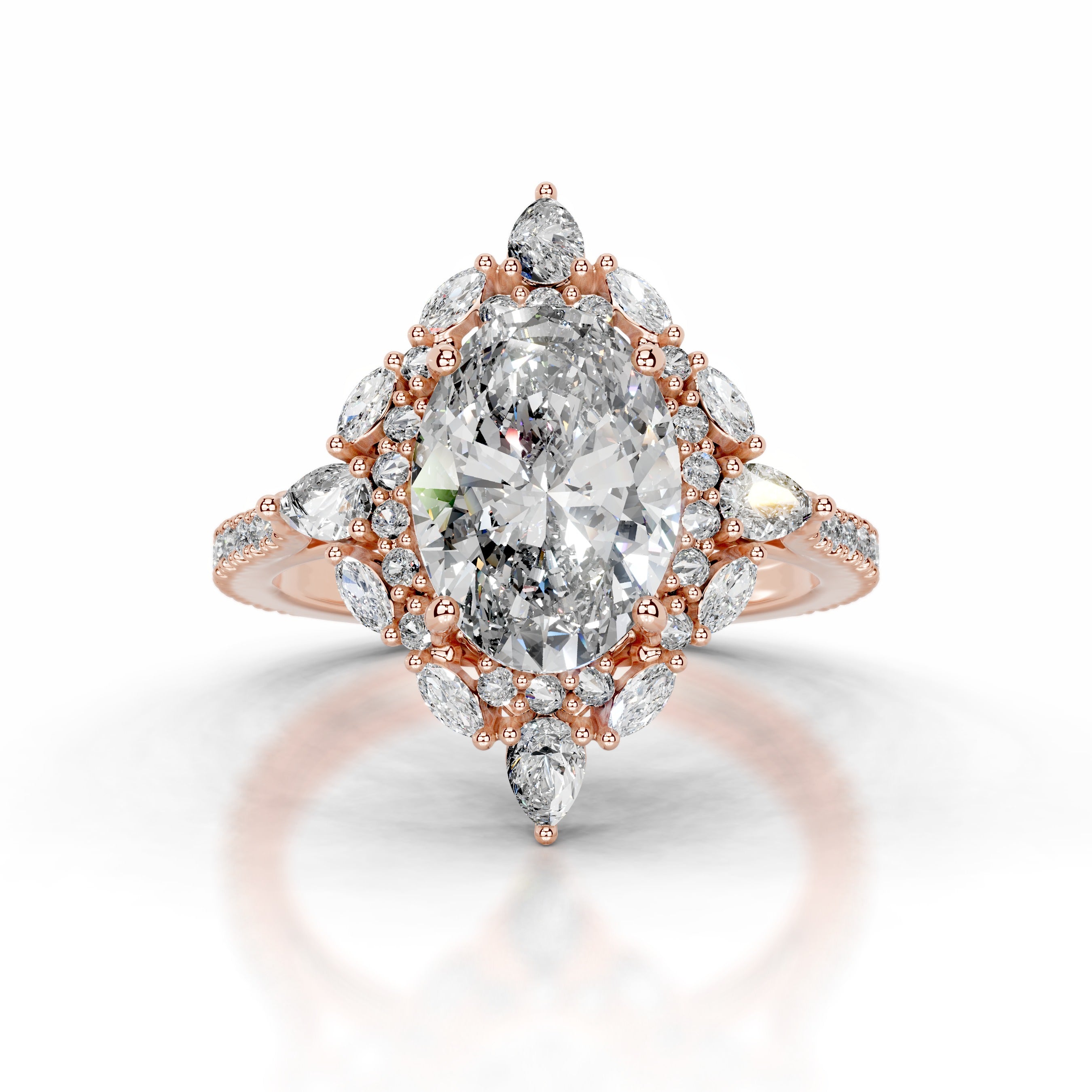 Augustina Diamond Engagement Ring - 14K Rose Gold、mySite、hinf8tx79