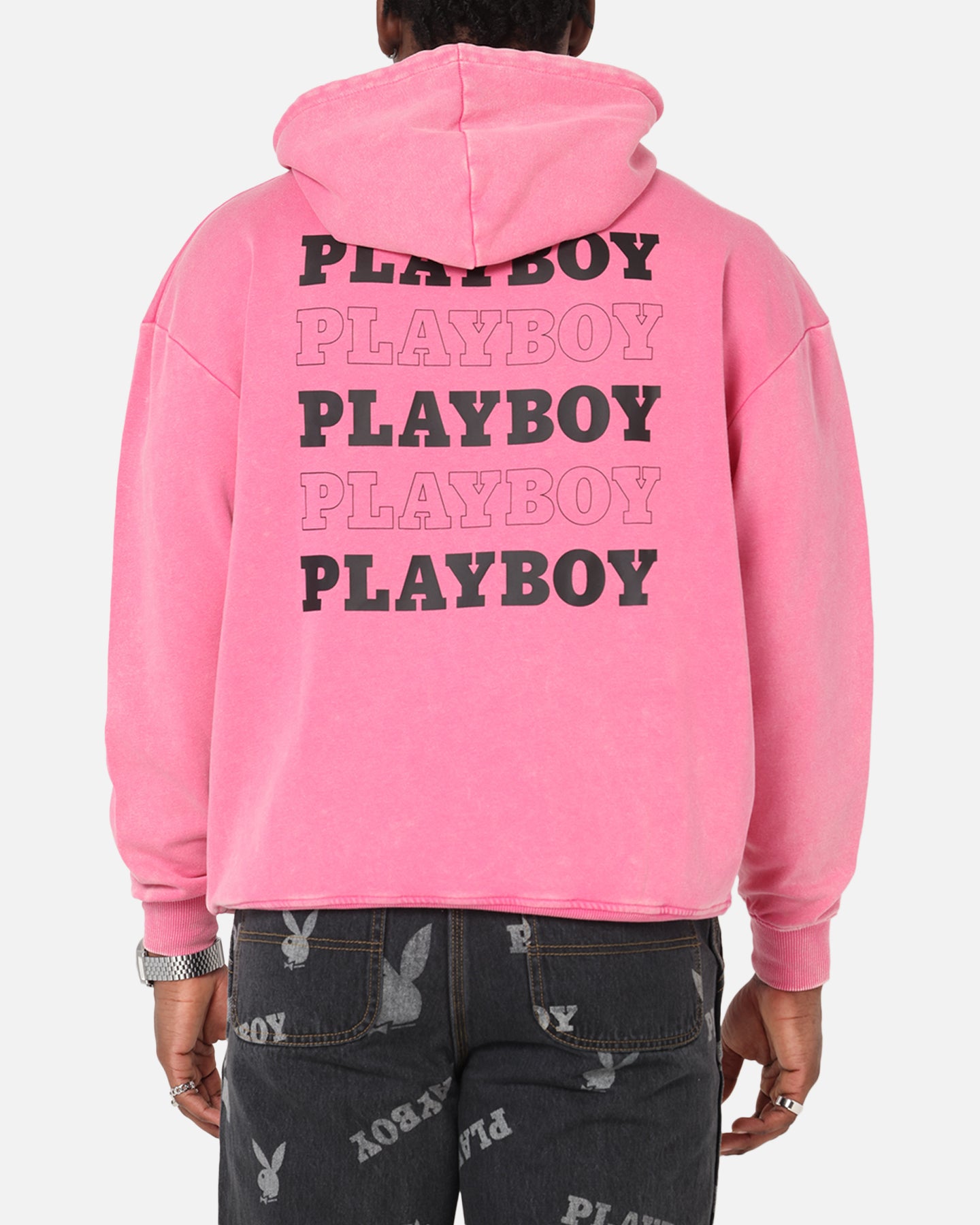Playboy Stack Washed Hoodie Washed Raspberry、mySite、zt4zffjzw