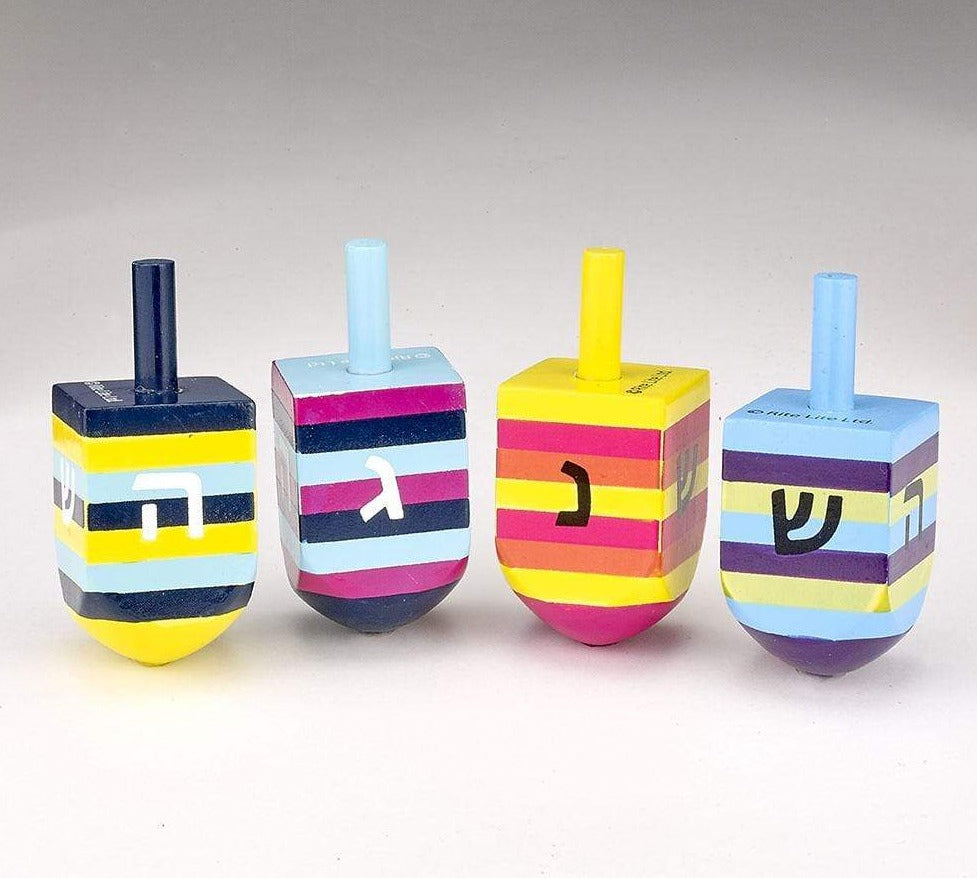 Striped Multicolor Hand-Painted Dreidels、mySite、topwebapps