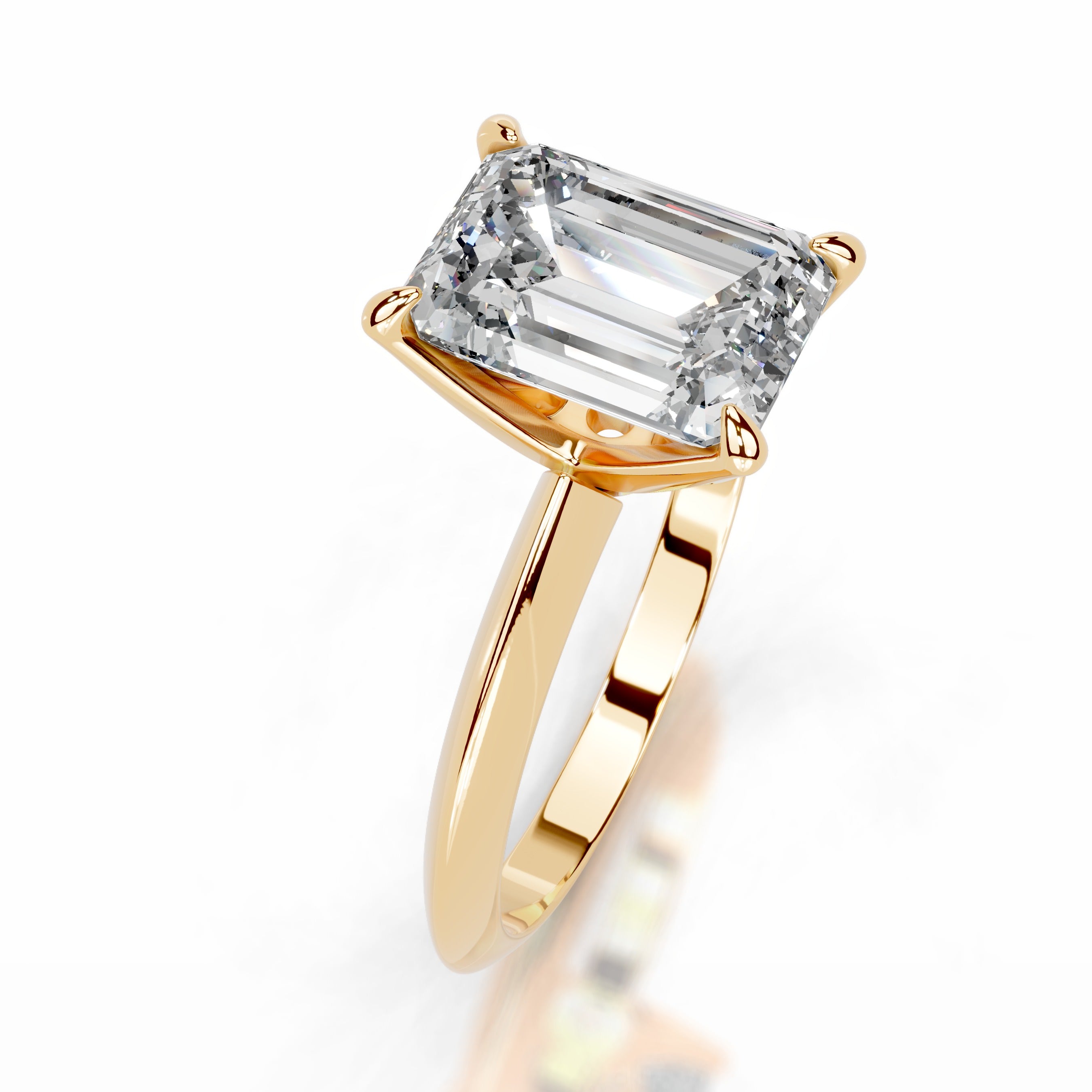 Evie Diamond Engagement Ring - 18K Yellow Gold、mySite、hinf8tx79