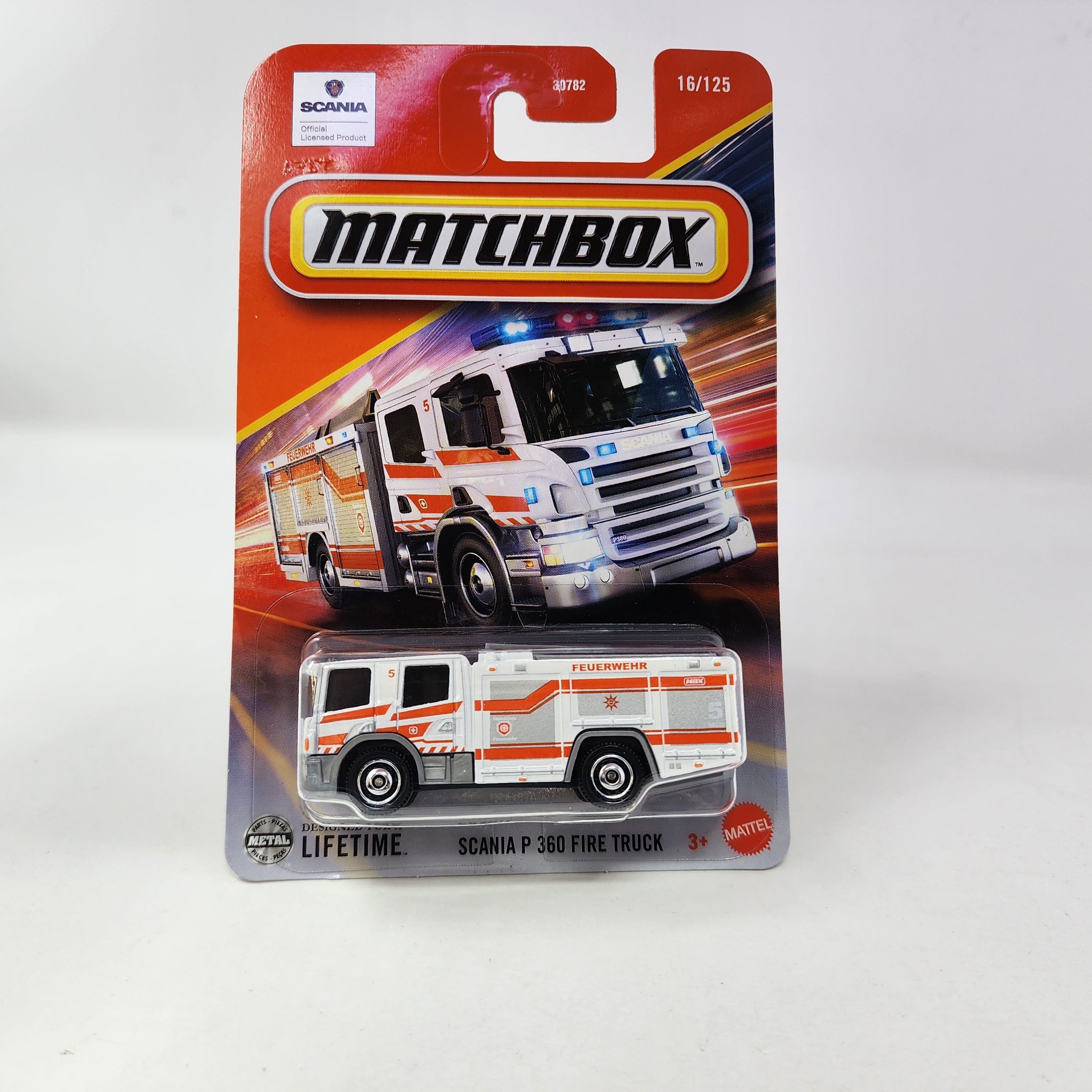 Scania P 360 Fire Truck #16 * White * 2025 Matchbox Case D、mySite、hgirdovlk