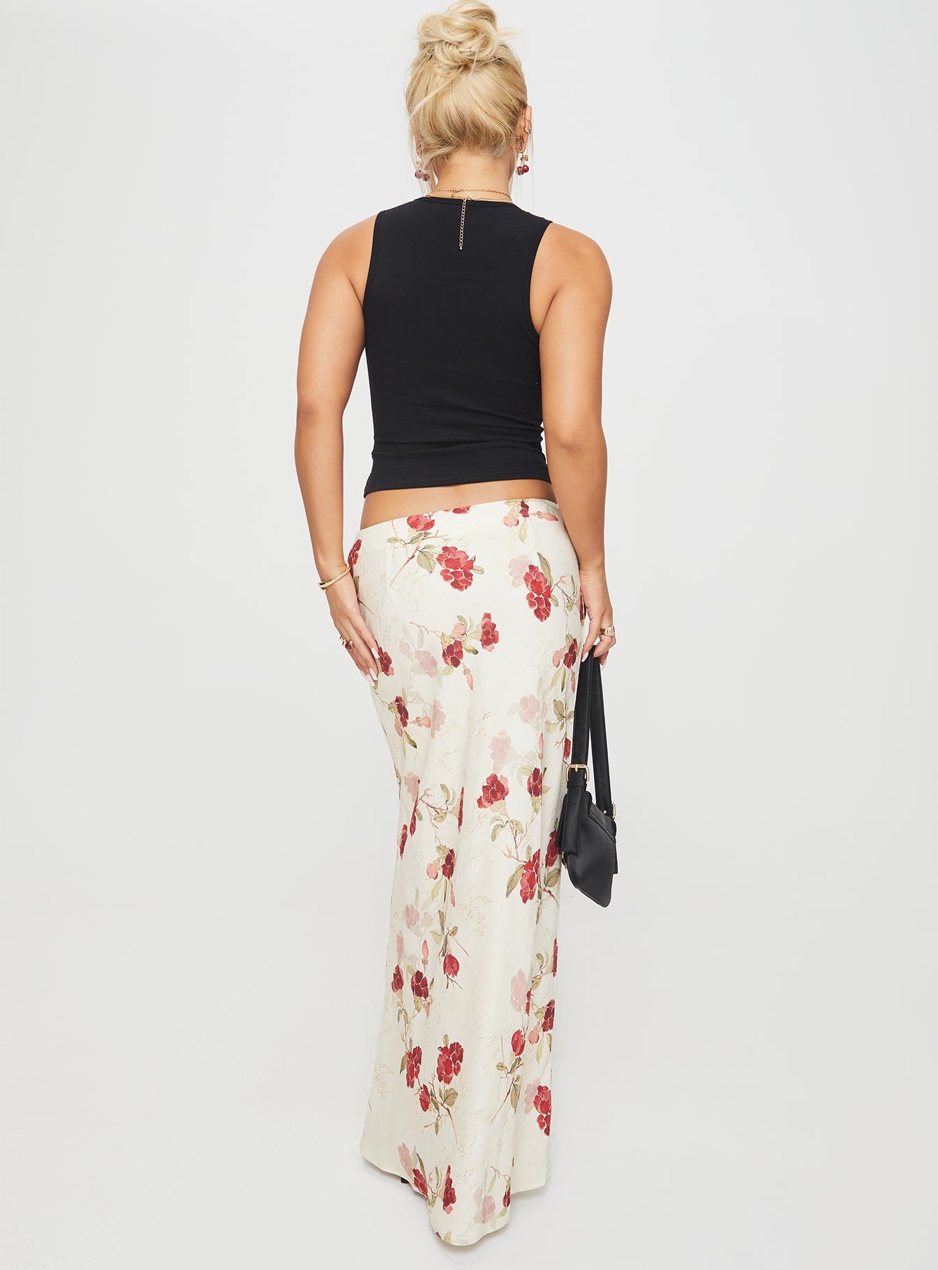 Jodie Maxi Skirt Cream / Floral、mySite、solidvoid