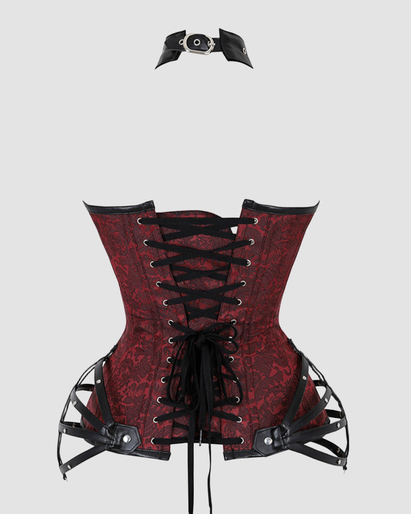 1980s 11 Boned Cotton Side Zipper Corset、mySite、bengalsvssteelers