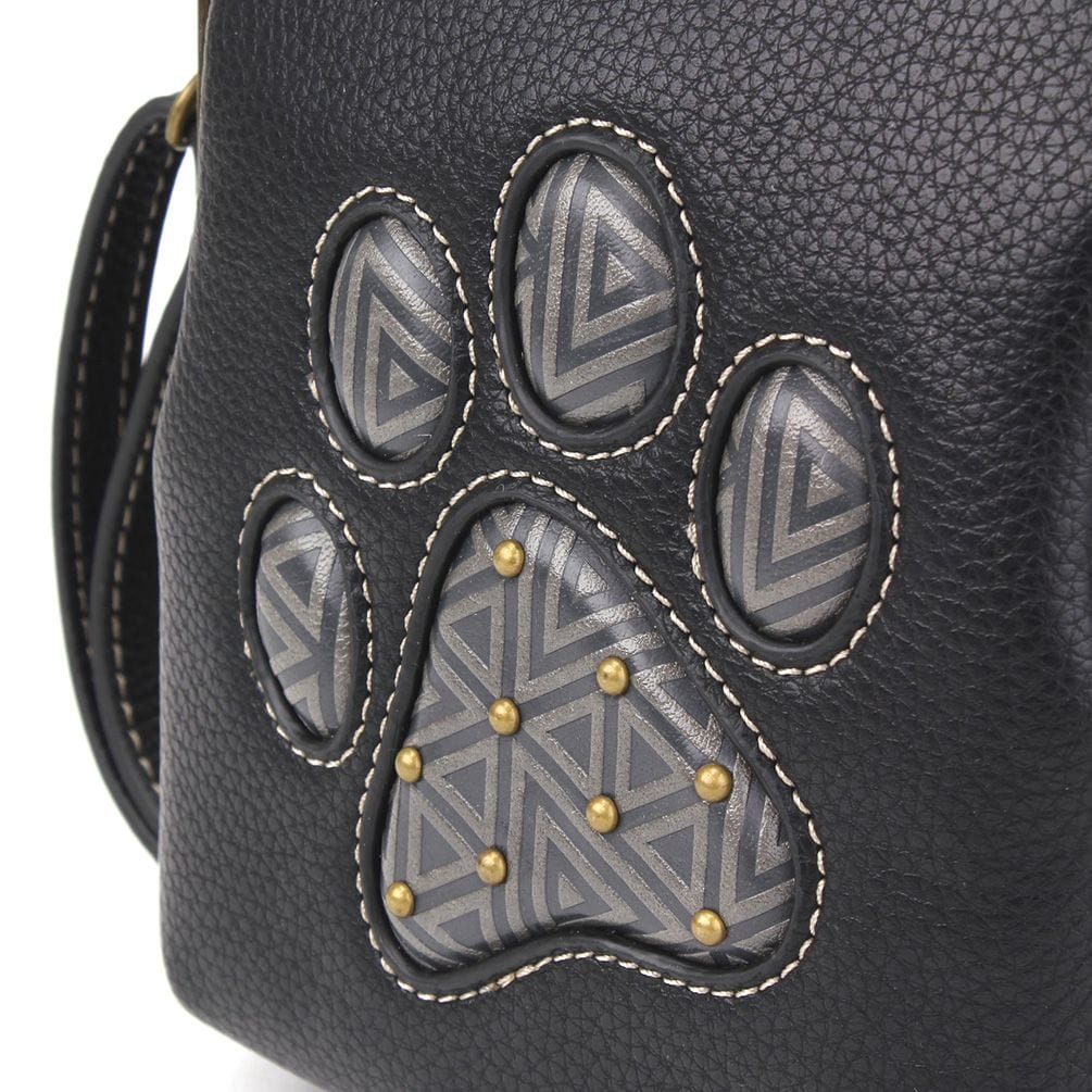Paw Print Black UNI-Cellphone Crossbody NEW DESIGN! by Chala、mySite、g9winljtr