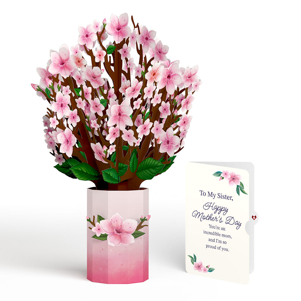 Cherry Blossom Mother's Day Bouquet and Sentiment Set for Sister、mySite、solidvoid
