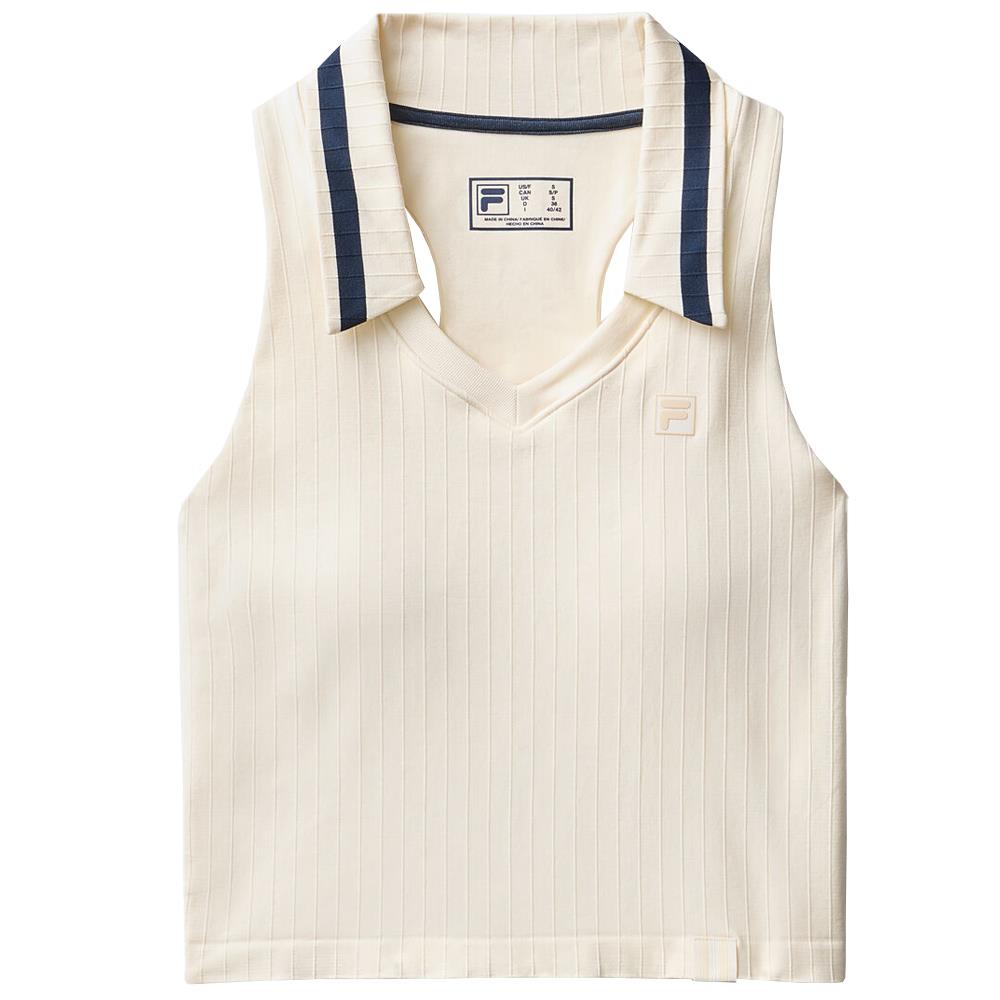 Fila Women's Casa Challenger Seamless Polo Tank - Gardenia、mySite、neckold