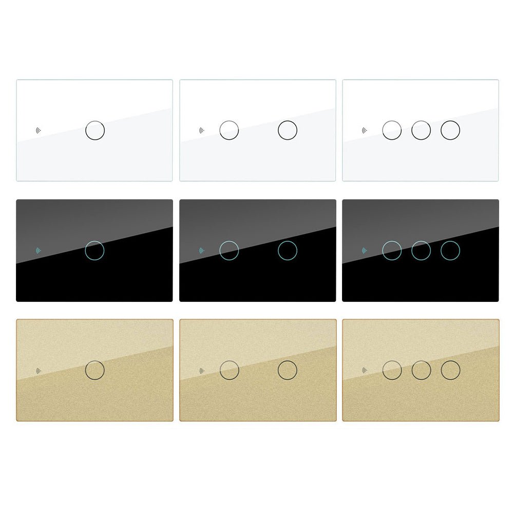 Switch Panel Glass Panel US EU Version 1/2/3/4 Gang (ONLY PANEL without switch）、mySite、fannypackpong