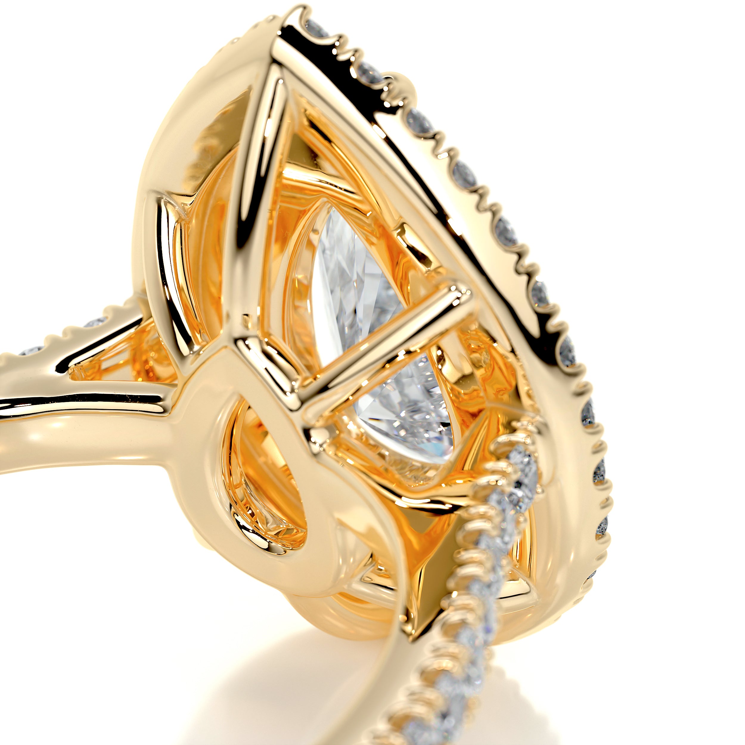 Gloria Diamond Engagement Ring -18K Yellow Gold、mySite、hinf8tx79