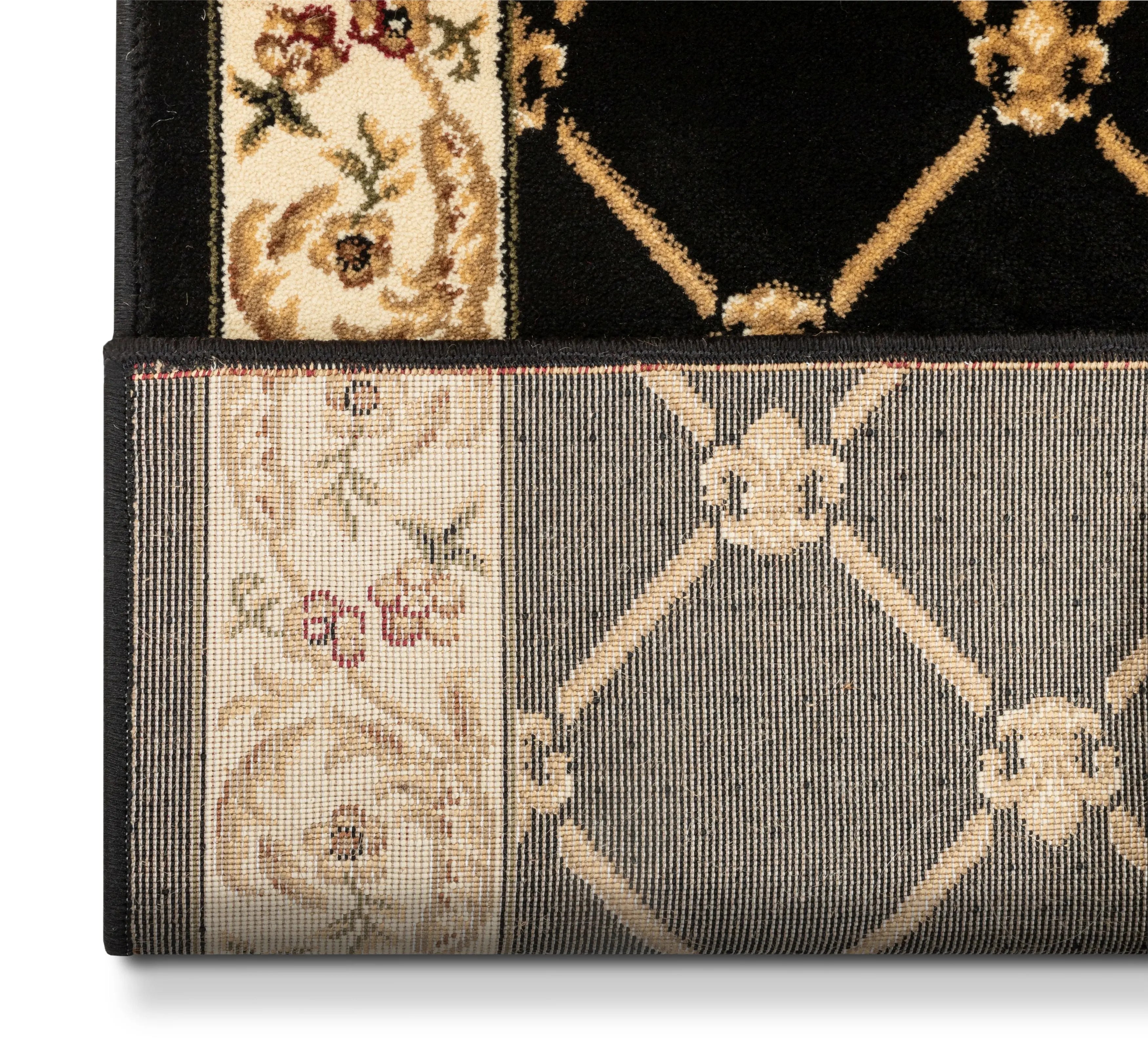 Fleur De Lis Custom Size Runner Formal Black Choose Your Width x Choose Your Length Hallway Runner Rug、mySite、gigharbornorthrealestate