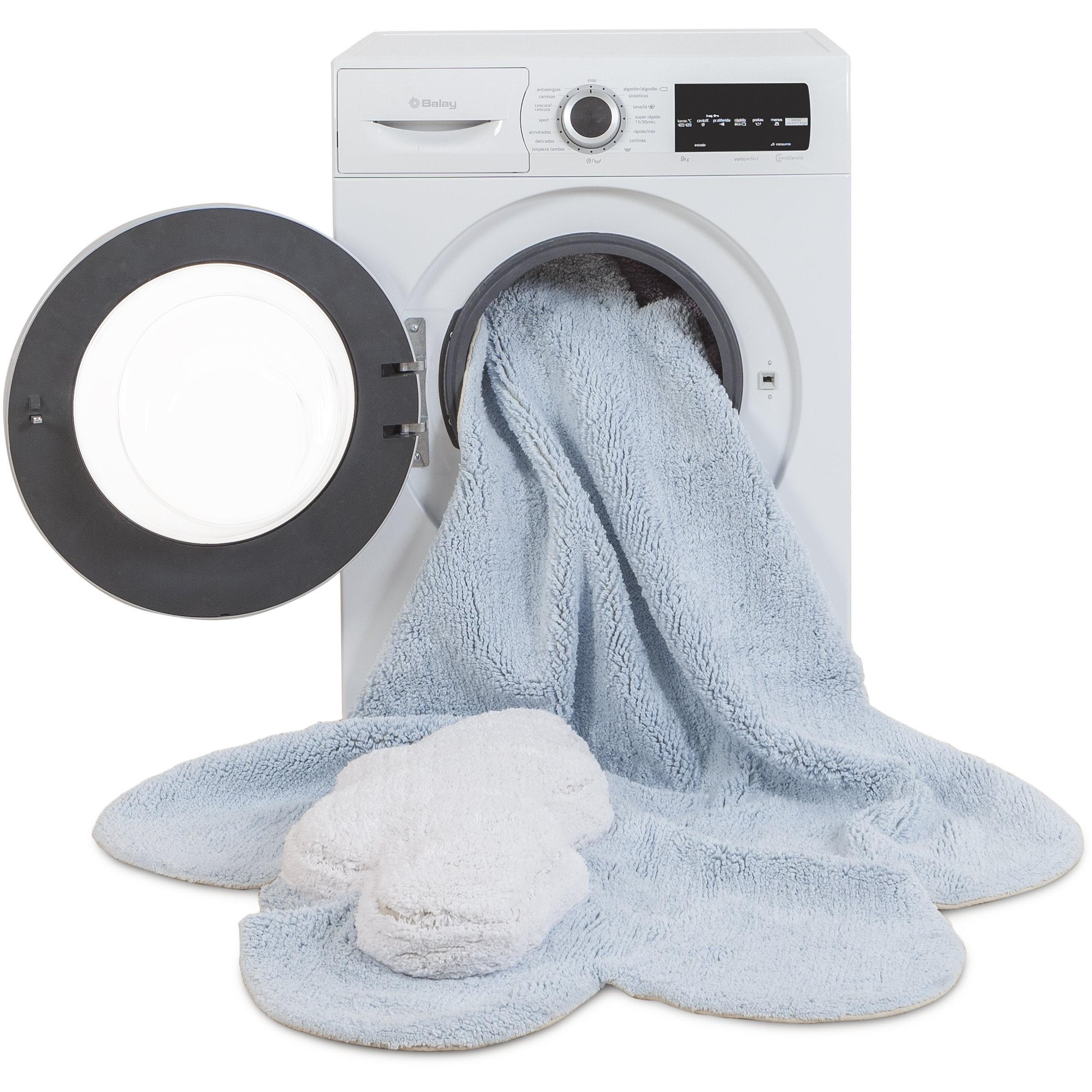 Puffy Dream Blue Machine Washable Nursery Baby Area Rug、mySite、gigharbornorthrealestate