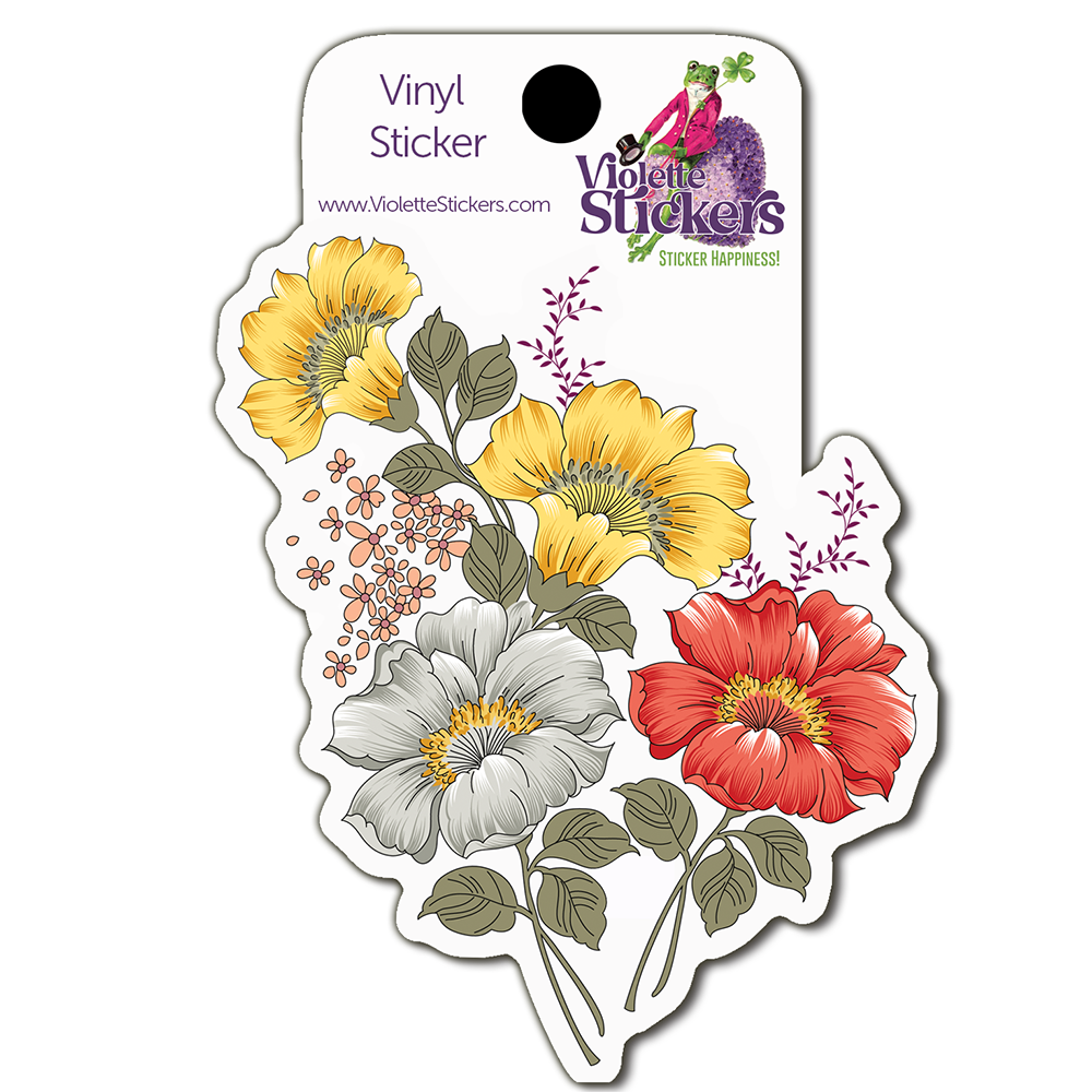  Summer Bouquet Vinyl Sticker Decal、mySite、ghnorth