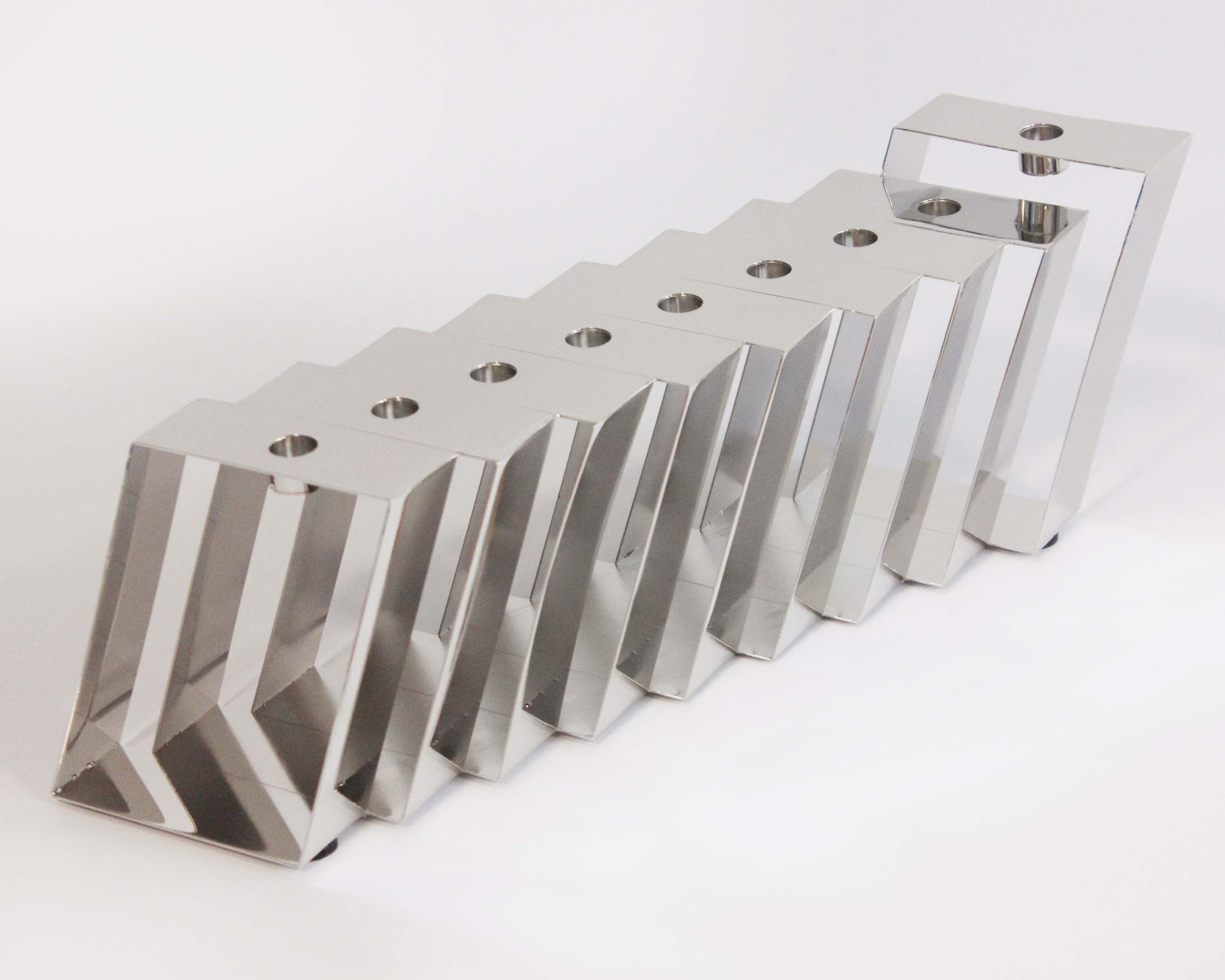 Modern Silver Coated Menorah - Oil or Wax Candles、mySite、topwebapps