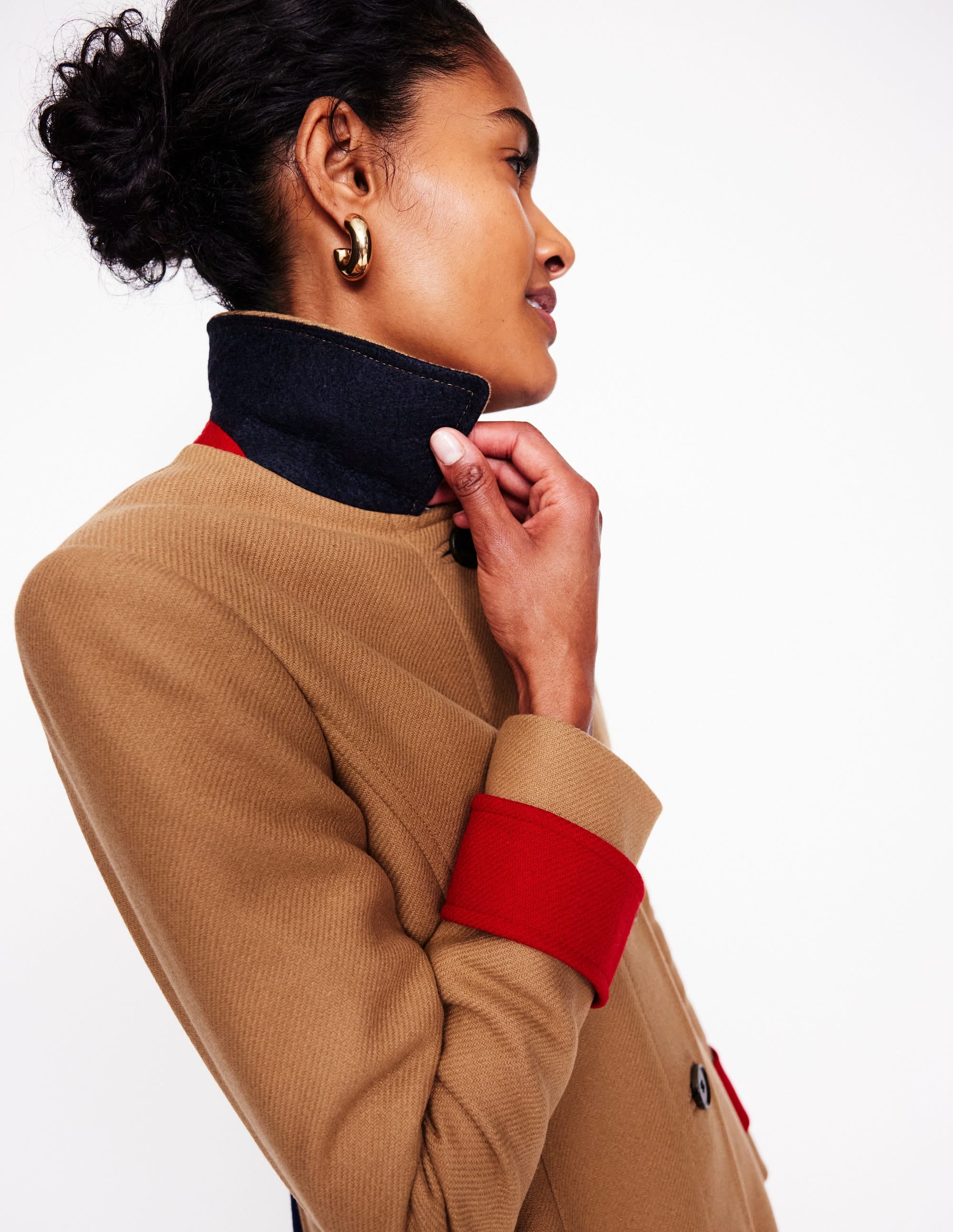  Durham Wool Blend Coat-Colourblock Camel、mySite、ashleygrahame