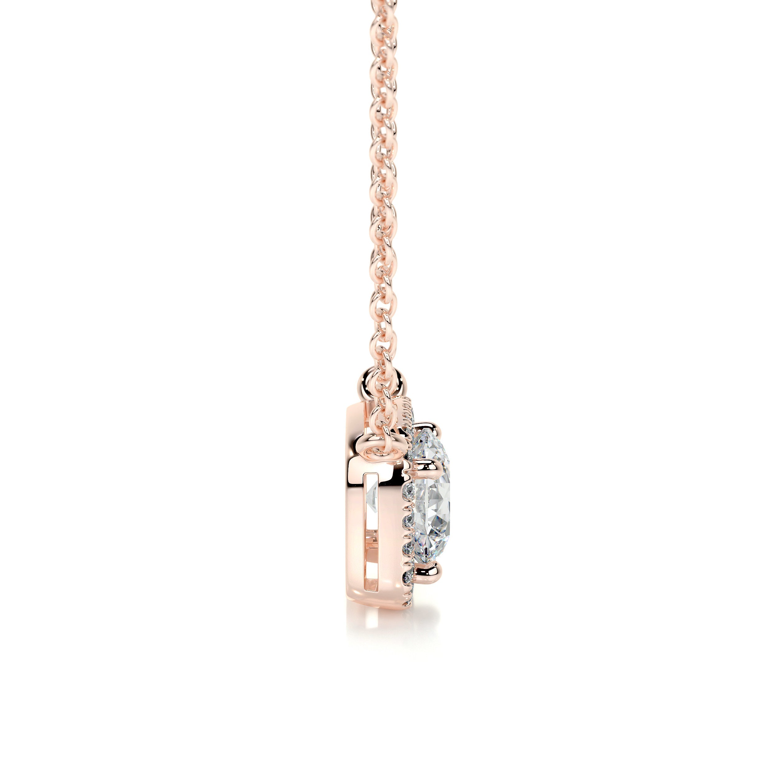 Petit Claudia Lab Grown Diamond Pendant -14K Rose Gold、mySite、hinf8tx79