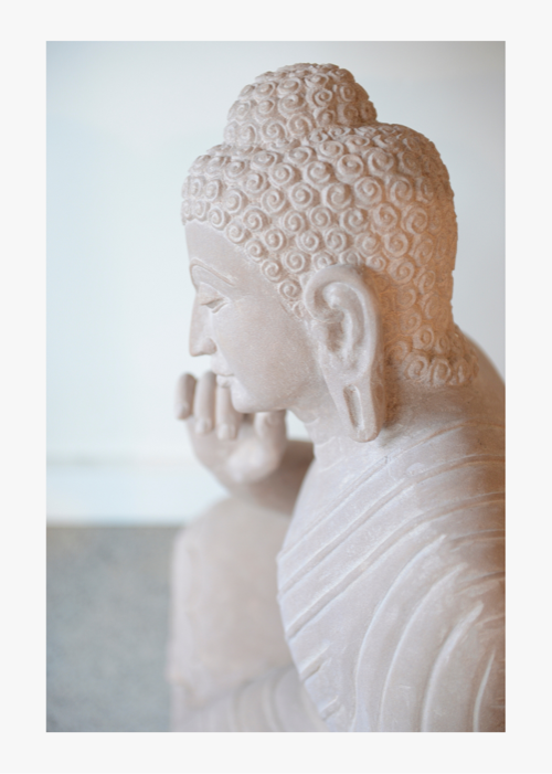Contemplating Buddha - Sandstone (Large, 80cm)、mySite、topwebapps