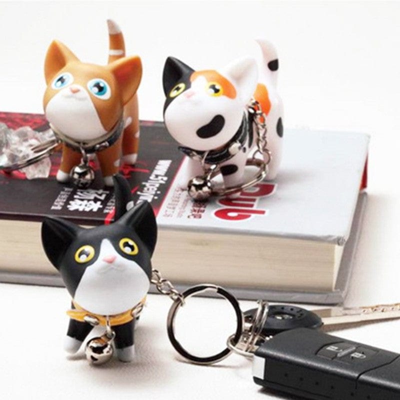 Kitty Cat Silicone Keychain with Bell So Cute! 5 Varieties*、mySite、g9winljtr