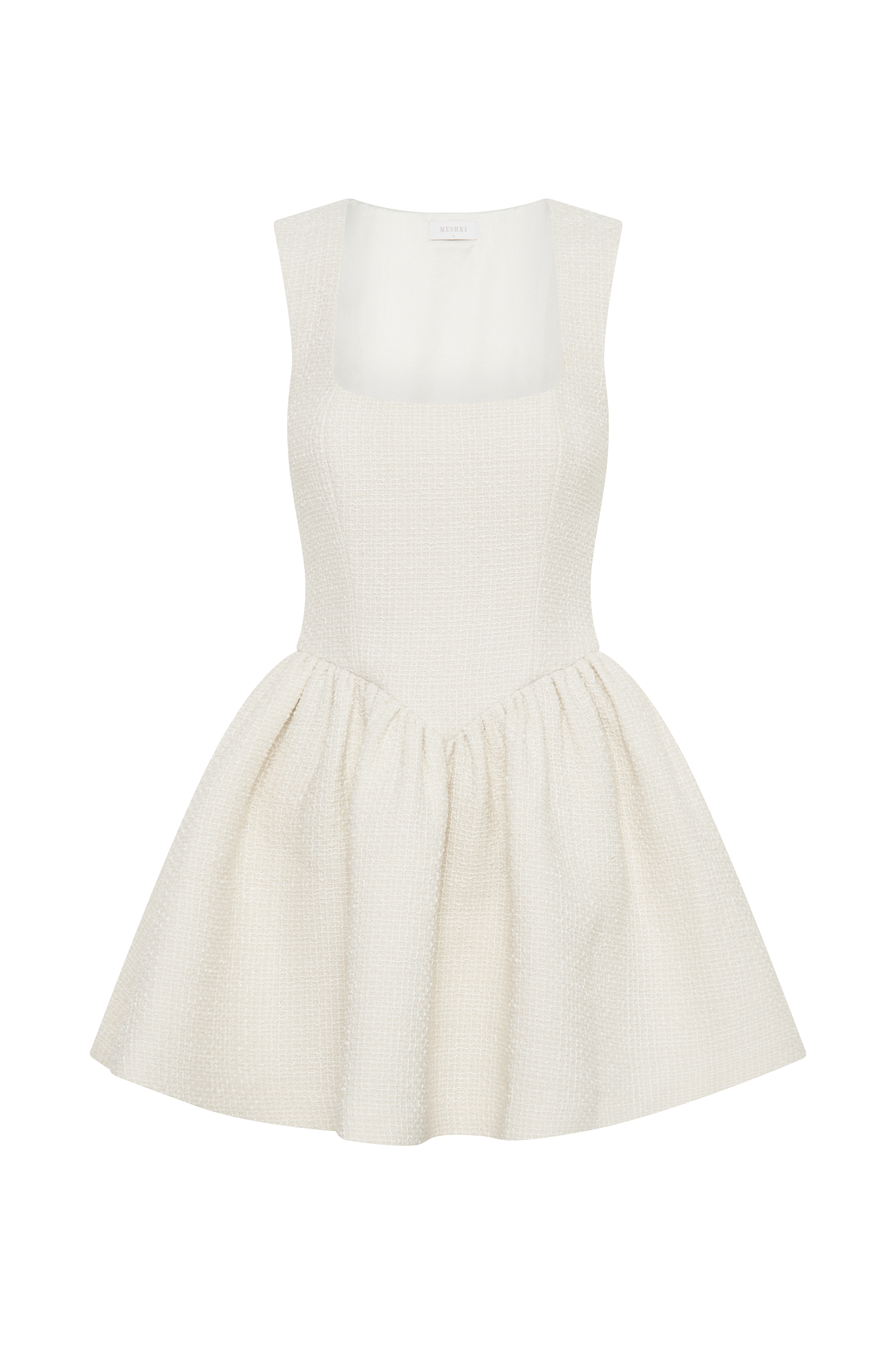 Jennifer Boucle Mini Dress - Ivory、mySite、solidvoid